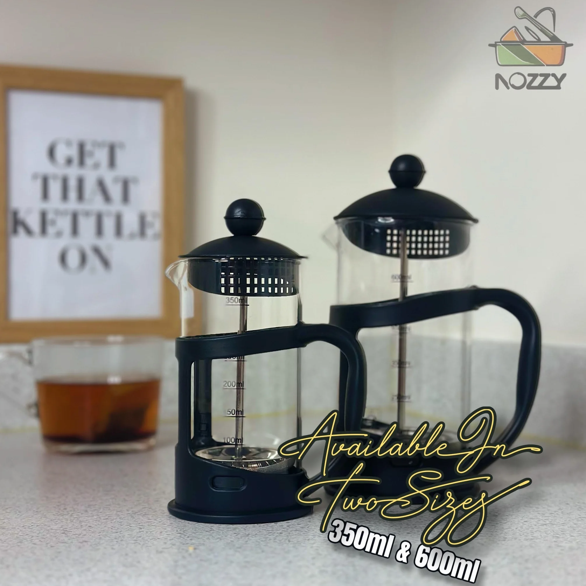 Nozzy French Press Ekspres do kawy, zaparzacz do kawy i herbaty (600ml)