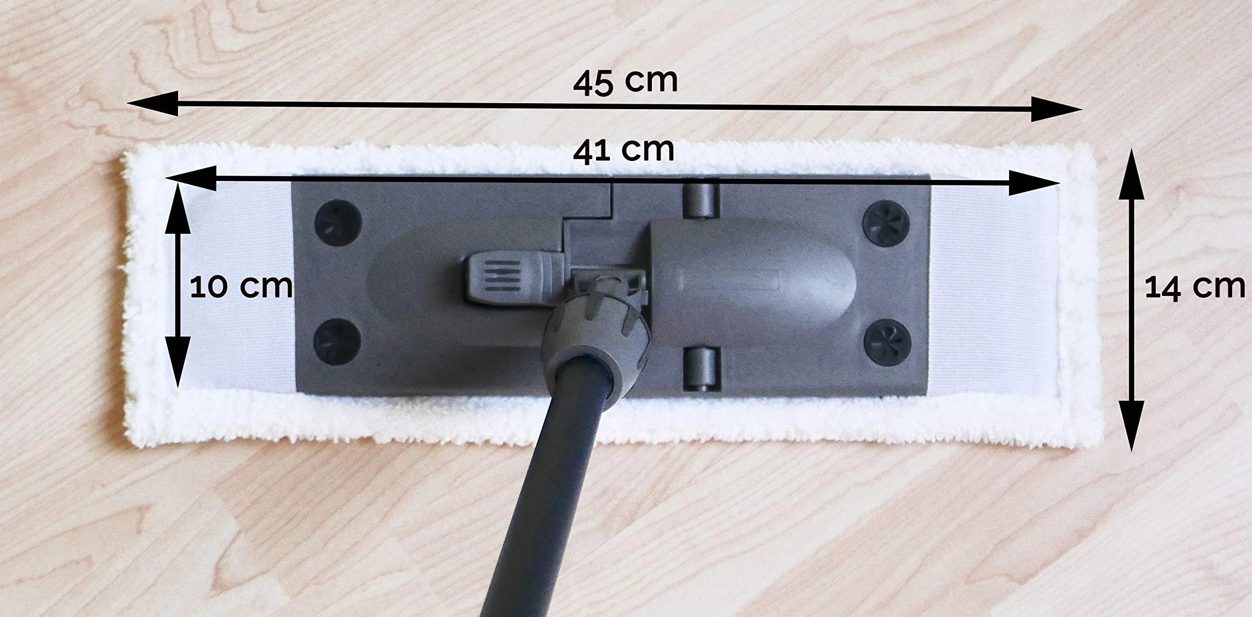 ZOLLNER24 3 szt. uniwersalna wymienna nakładka na mopa płaskiego 10x41 cm, biała
