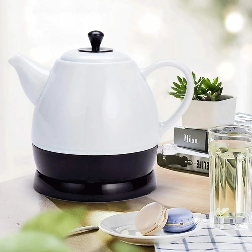 Czajniki, czajniki ceramiczne do gotowania wody Zdejmowana podstawa Ochrona przed gotowaniem na sucho Szybko zagotuje wodę do herbaty Kawa Zupa Płatki owsiane 1L 1350W Learned extensively