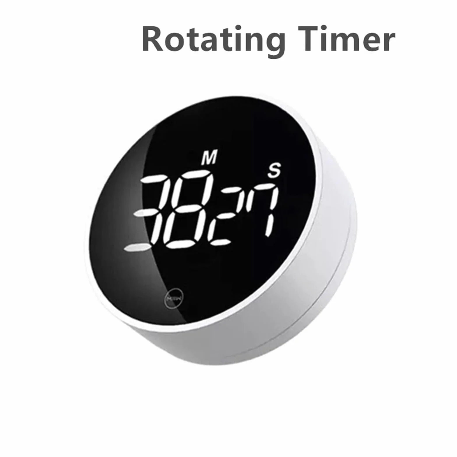 Minutnik Obrotowy Timer Regulacja Jasności Magnetyczny Cyfrowy Wyświetlacz LED Przenośny Prosty Budzik Do Gotowania W Kuchni Użycie wielu scen (Size : 2pcs)