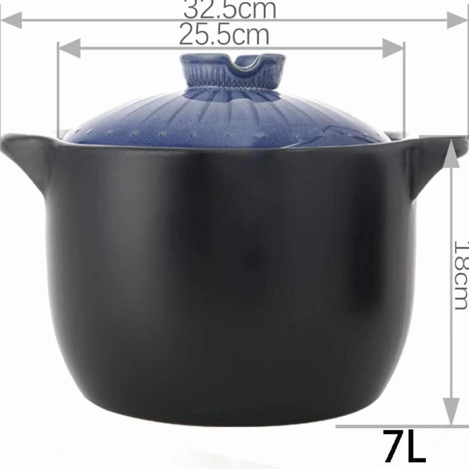 Naczynie Do Zapiekania Z Pokrywkami - Ceramiczny Garnek Do Użytku Domowego, Garnek Do Bezpośredniego Gotowania Na Otwartym Ogniu, Owsianka I Sos, 7 L
