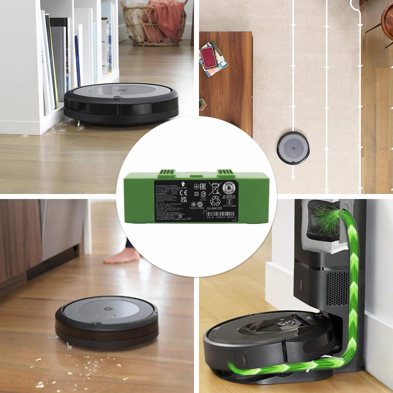 Bateria 14,4 V 4 460 mAh do iRobot Roomba serii e, i7+, i7, i8+, i8, i6, i4, i3, e5, e6, J7