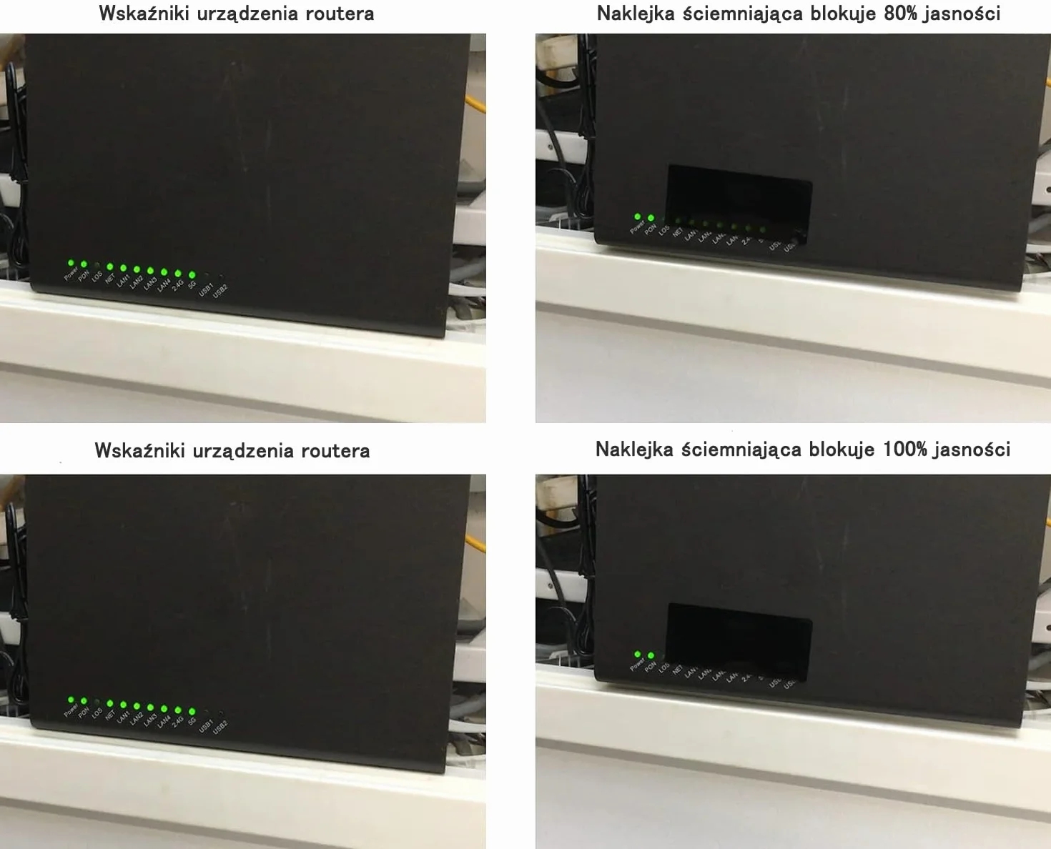 Naklejki ściemniające LED, naklejki na czerwone światło, 4 naklejki blokowe, 80%/100% arkusze przyciemniające, naklejki zaciemniające na elektronikę, wentylatory sypialne, klimatyzatory