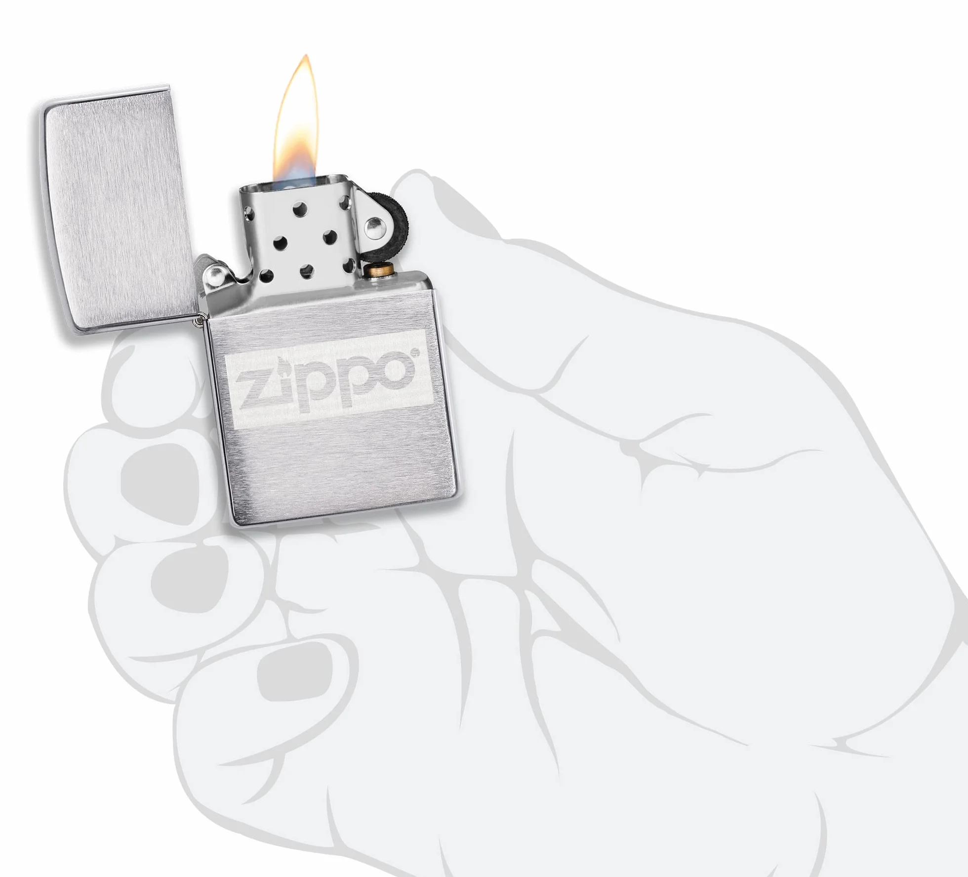 Zippo Zapalniczka Sztormowa i Piersiówka, Zestaw Prezentowy, Szczotkowany Chrom, Lustre, do Ponownego Użytku, Wiatroszczelna, Wyprodukowano w USA