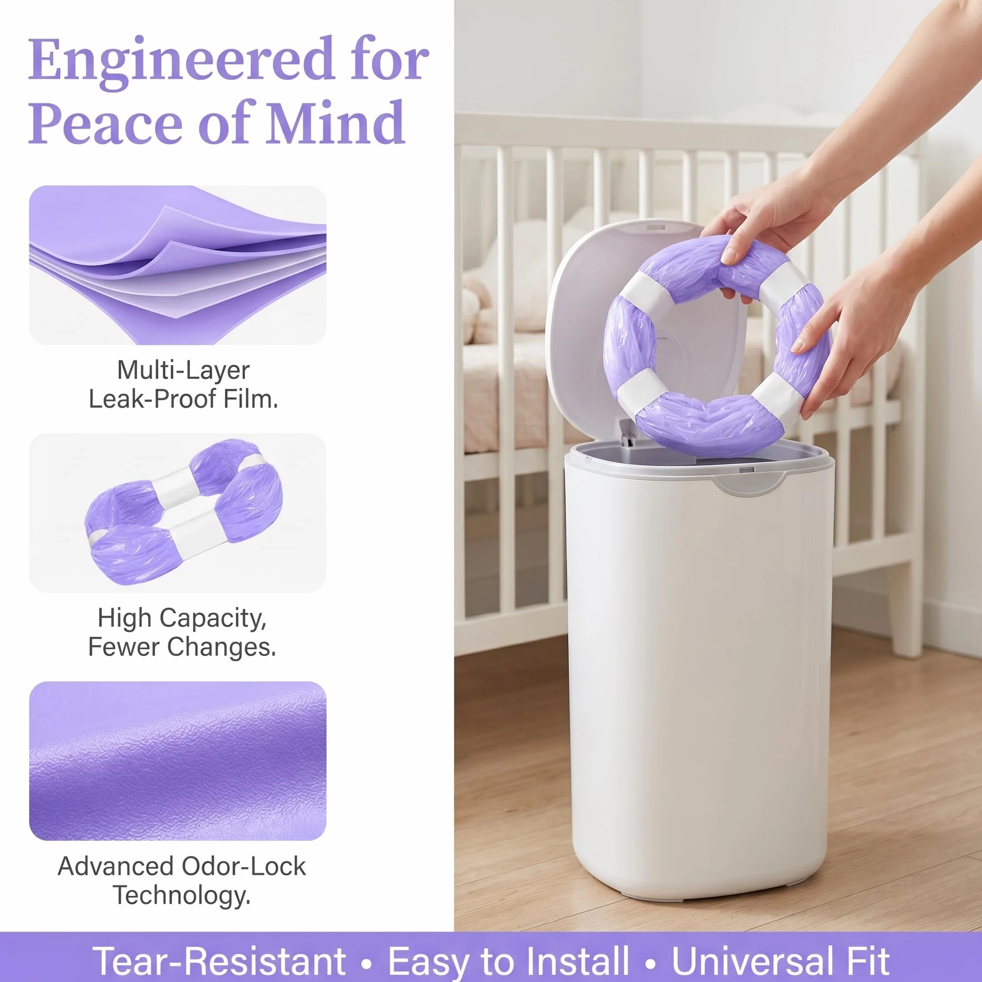 12 sztuk pojemników na pieluchy, wkłady uzupełniające, bezzapachowe, zagęszczone, kompatybilne z Tommee Tippee, Angelcare, LitterLocker, Spross