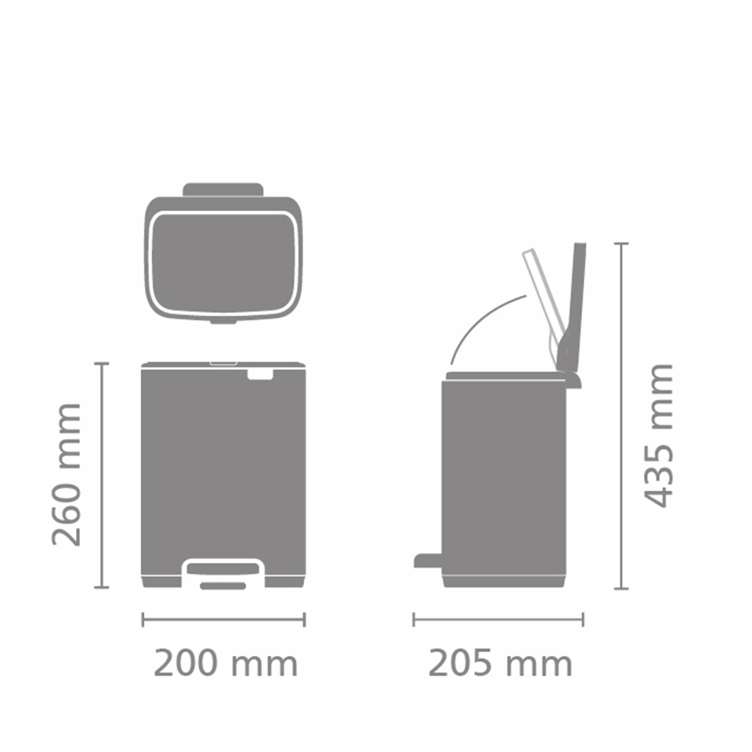 Brabantia Kosz Pedałowy Bo 4 L (Matowa Czerń), Kompaktowy Kosz na Śmieci z Delikatnie Zamykającą Pokrywą i Obsługą Pedału, Łatwy w Czyszczeniu z Wymowanym Wiadrem i Darmowe Worki na Śmieci PerfectFit