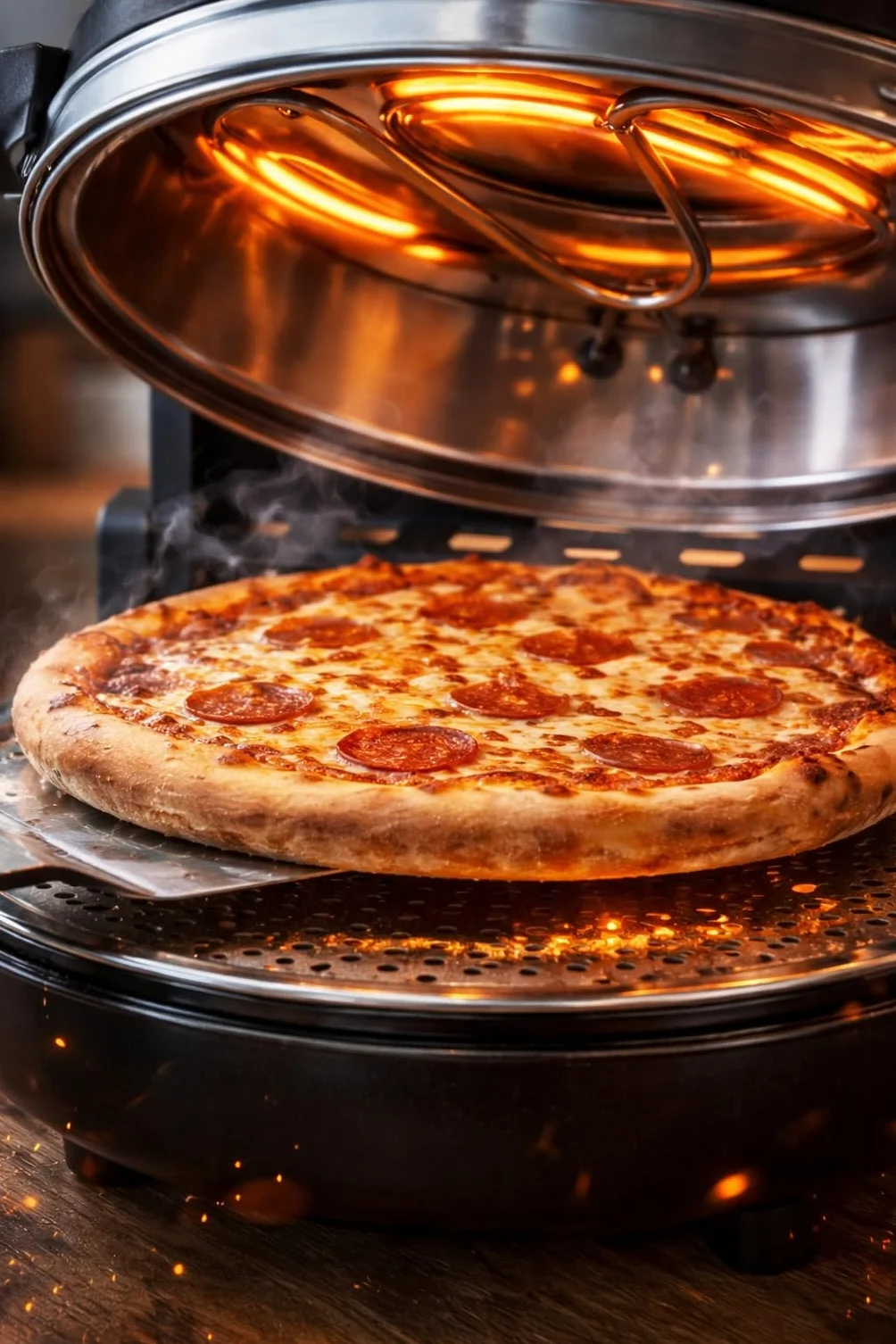 PIEC DO PIZZY MINI PIEKARNIK RIWALL RP-01 kamień 420°C 1200W 2 x ŁOPATKA