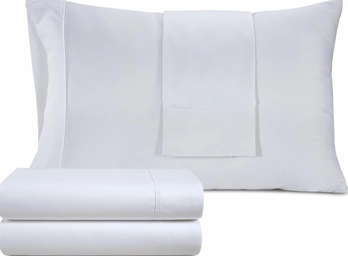 IZOD - Silky Sateen zestaw pościeli bawełnianej, gładkie i maślane uczucie, bawełna z długimi zszywkami, prześcieradła z głębokimi kieszeniami (300 TC, pełne/białe)