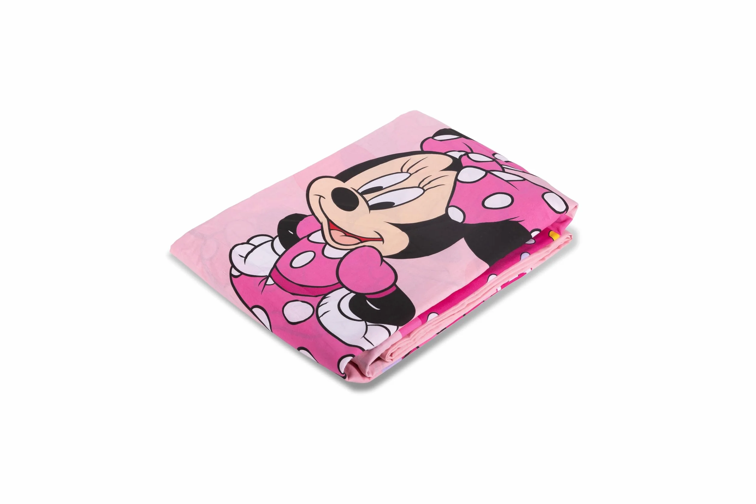 Minnie Mouse Zestaw pościeli na pojedyncze łóżko, komplet pościeli Disneya, prześcieradło wierzchnie, prześcieradło wierzchnie, prześcieradło z gumką, poszewka na poduszkę, różowy, Disney, 100%
