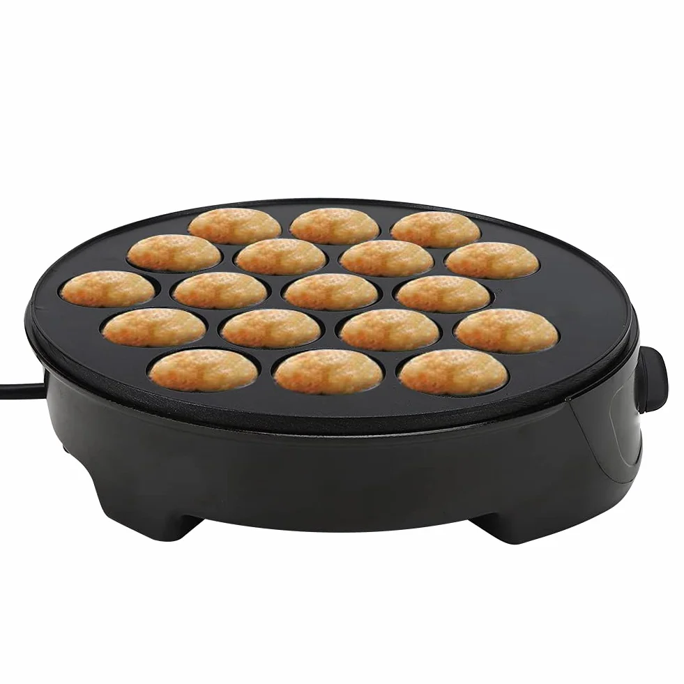 Wakects Elektryczna maszyna do takoyaki, 18 otworów, nieprzywierająca, kuchenna, elektryczna maszyna do produkcji japońskich takoyaki, otwór 4 cm, 50-60 Hz (UE)