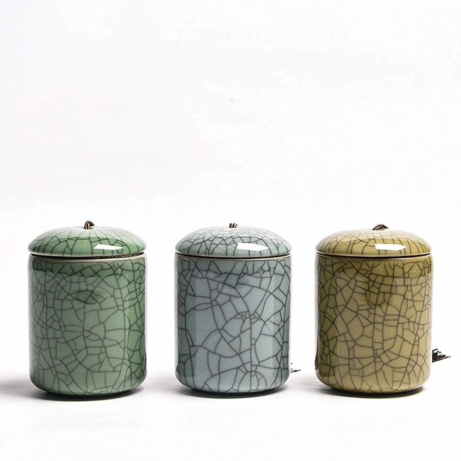 Herbata Kawa Pojemniki na cukier, pojemniki do przechowywania Puszka kawę Ceramiczny słoik Puszki herbatę Seledyn Pu'er Tea Caddy Small