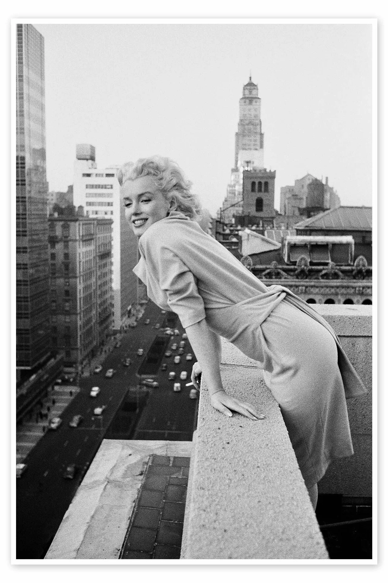 Marilyn Monroe w Nowym Jorku Plakat Celebrity Collection 60 x 90 cm Czarno-biały Obrazy Dekoracja ścienna