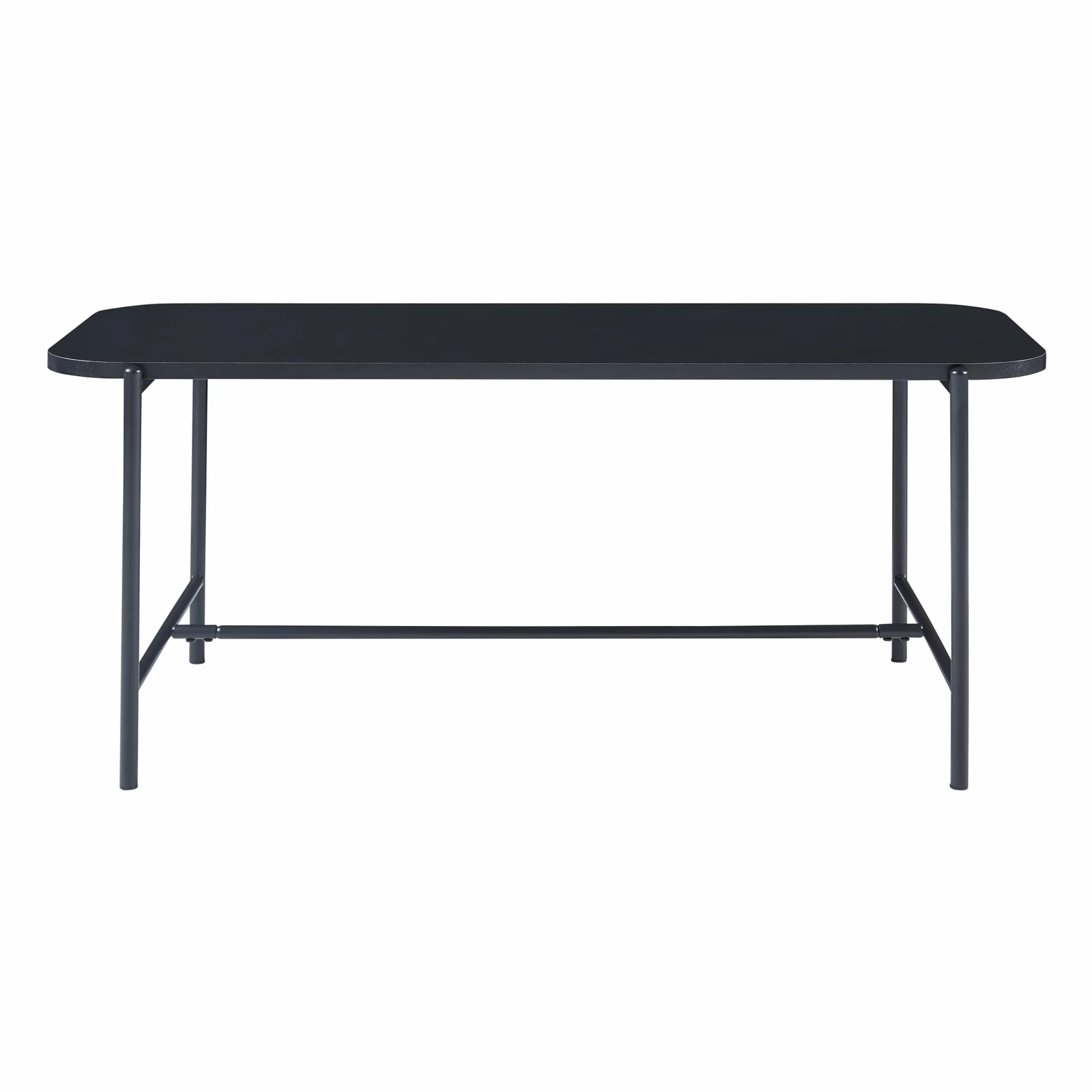 [en.casa] Stolik pomocniczy do salonu Stolik kawowy Stolik kawowy z prostokątnym blatem 110 x 50 x 45 cm do salonu - czarny
