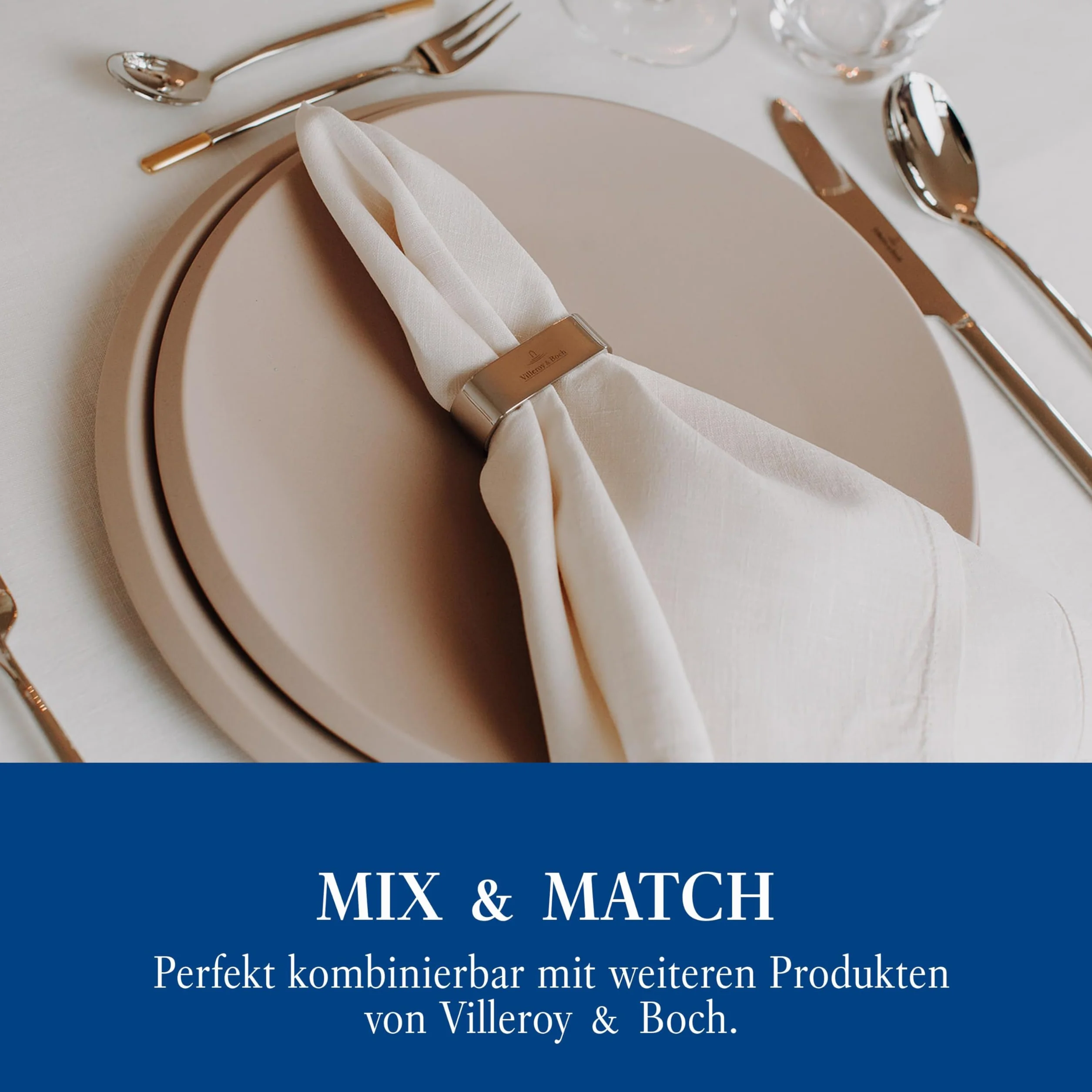Villeroy & Boch Daily Line 2 pierścienie na serwetki, stal nierdzewna, 40 mm