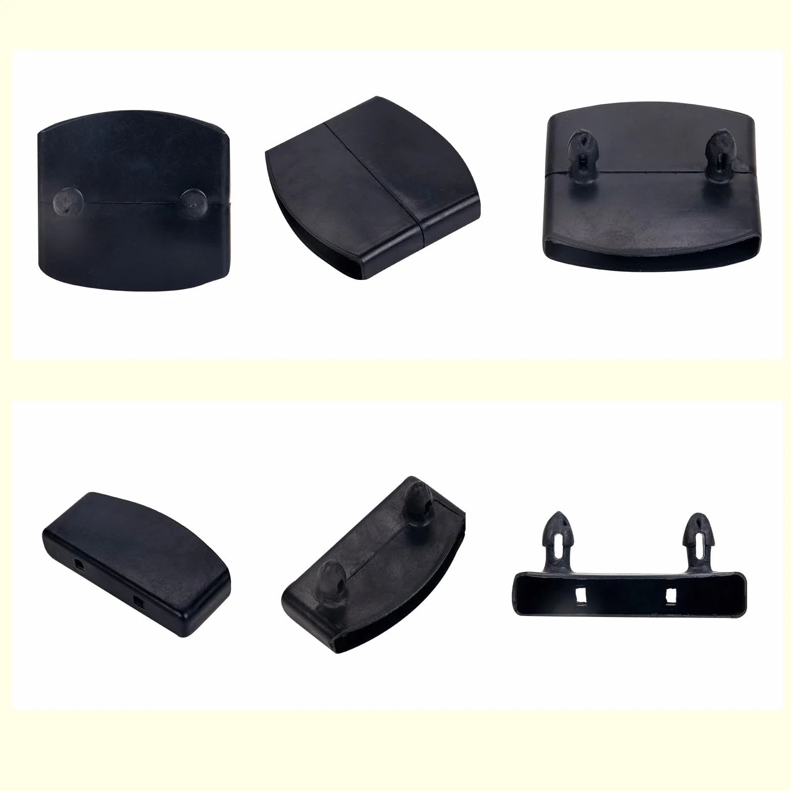 Uchwyty do listew łóżkowych zestaw 36 sztuk plastikowe nakładki 55x9 mm
