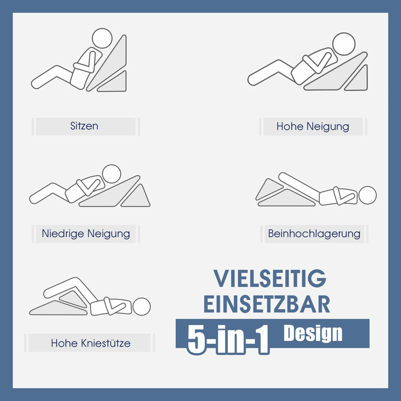 COSTWAY Poduszka klinowa z pianki memory foam, ergonomiczna do czytania i na nogi