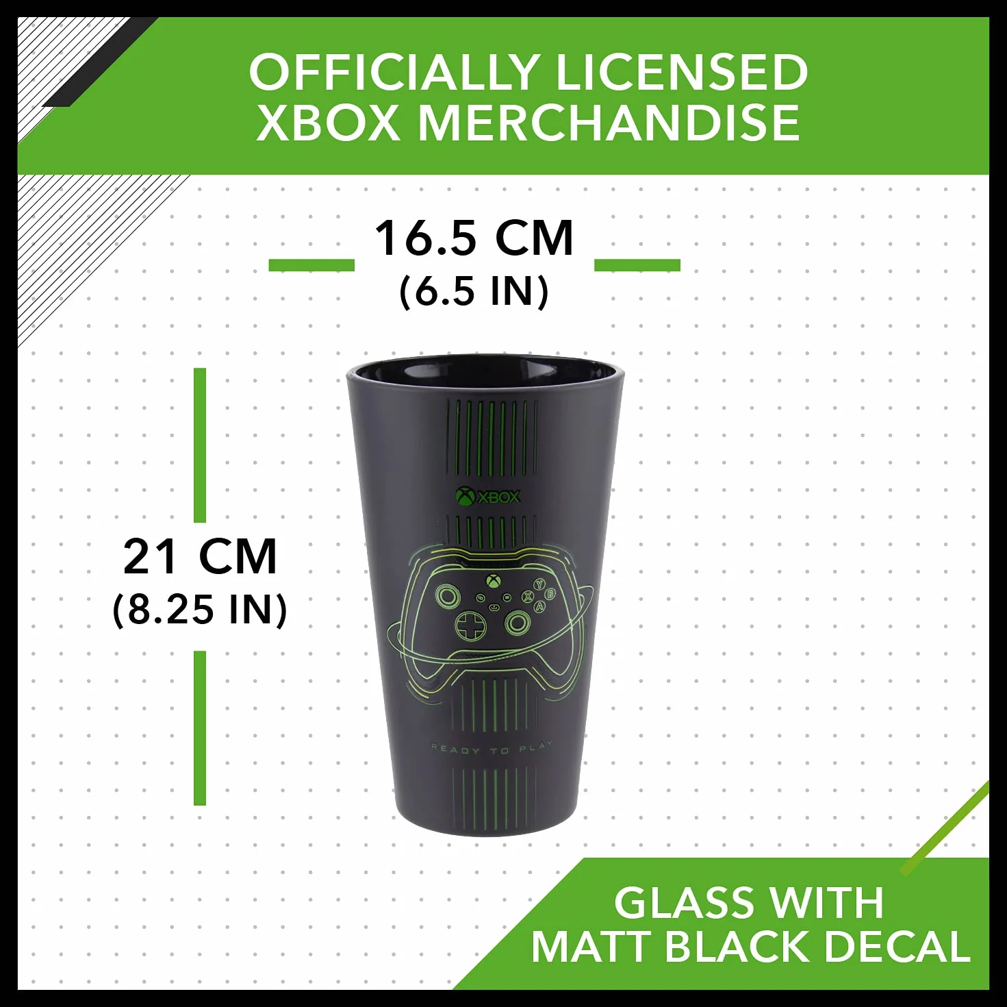 Paladone Xbox Series Kubek dla Gracza, Szkło, Czarny, 415 ml