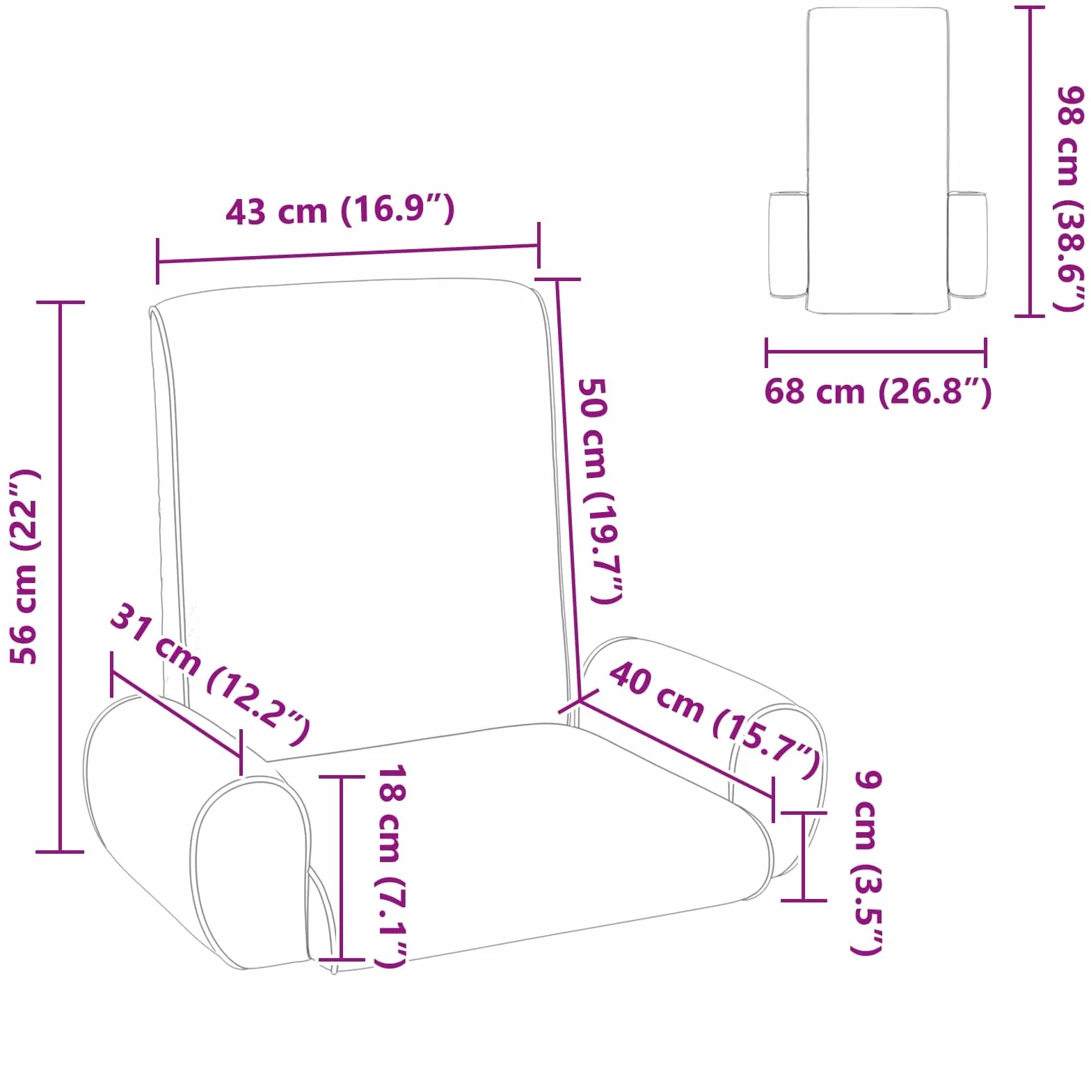 Regulowane krzesło podłogowe, ciemnoszare, gruby, welurowy, tapicerowane pod wieloma kątami, składane i ergonomiczne, do salonu, sypialni, medytacji gier, jogi, czytania