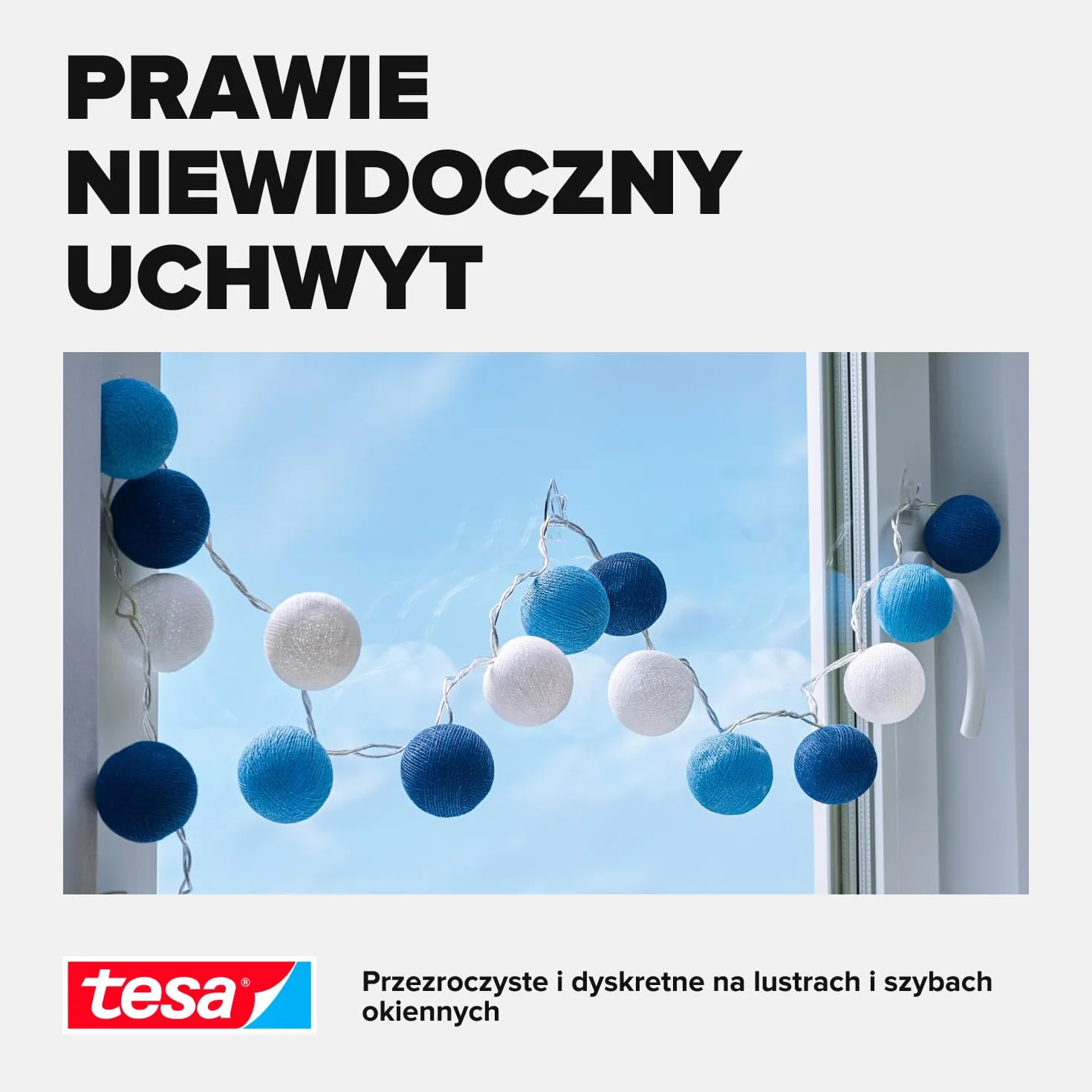 Tesa Haczyki Samoprzylepne, do 1 kg mocy na haczyk, 2 sztuki, Przezroczysty
