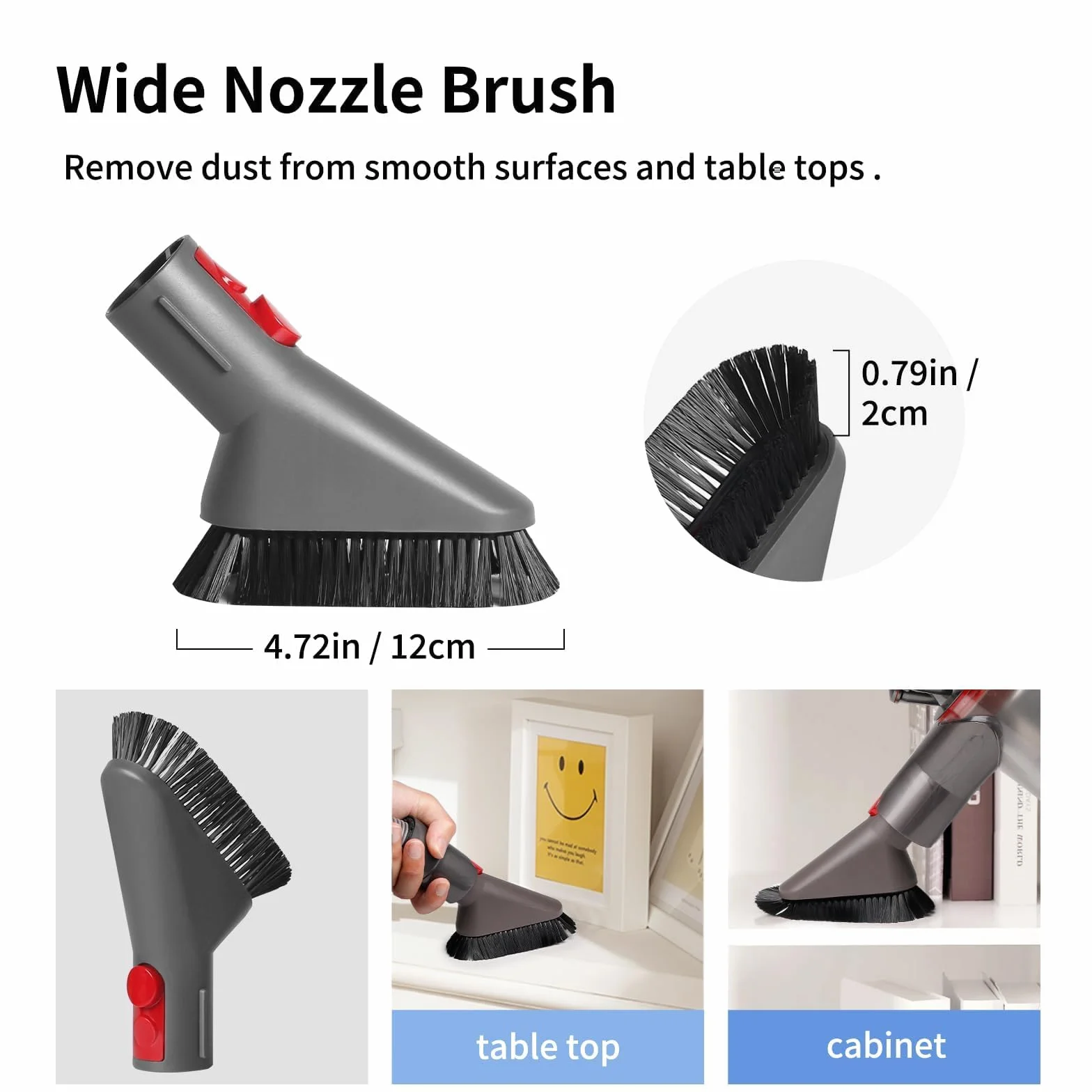 5-częściowy zestaw akcesoriów do odkurzacza Dyson, do Dyson V7, V8, V10, V11 i V15, części zamienne do odkurzacza Dyson, 3 głowice szczotki i 2 dysze do odkurzacza