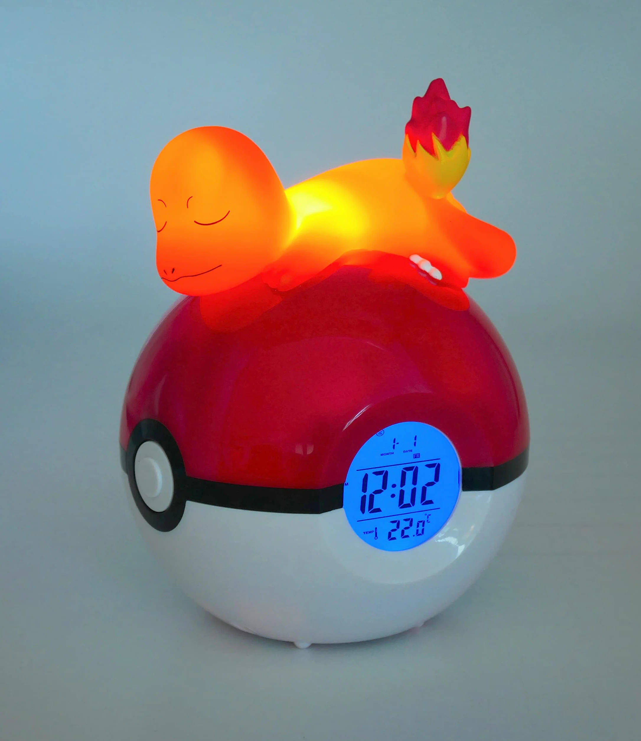 TEKNOFUN 811368 budzik Pokemon Charmander Pokemon Light-up FM - czerwony/biały