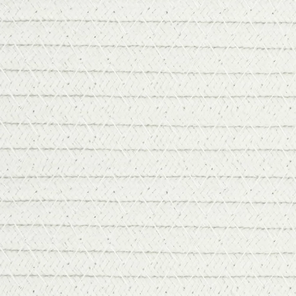 Kosz do przechowywania z plecionej bawełny 40x35 cm Beżowy Biały | Składane z solidnymi uchwytami, można prać ręcznie, do ręczników do zabawek