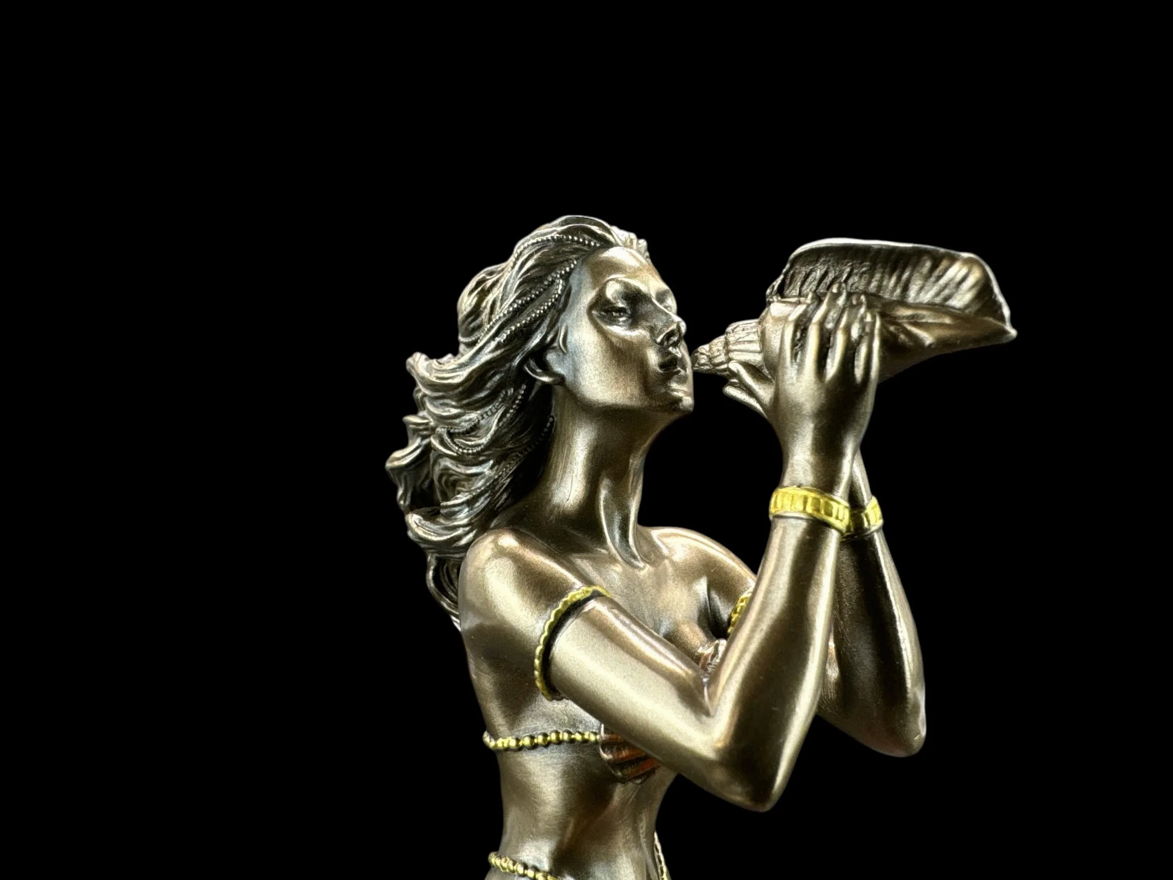 57 SPECIAL REPLICAS Rzeźba dekoracyjna figurka syrenki na plecach delfina, jako prezent do salonu, dekoracja figurki, dekoracja