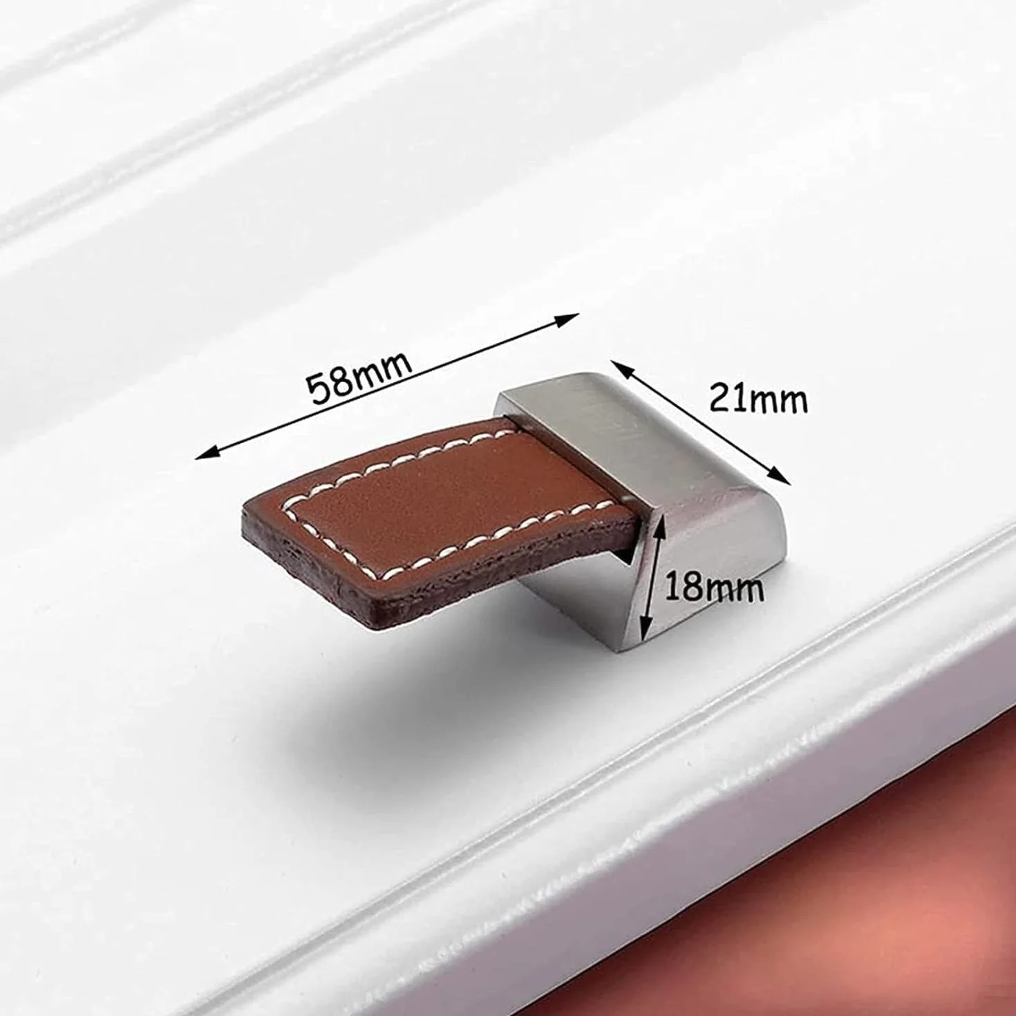 Skórzane uchwyty do szuflad, Drawers Pull Modern Cabinet Kitchen Handles Pulls Knobs for Door Cabinets Wardrobe