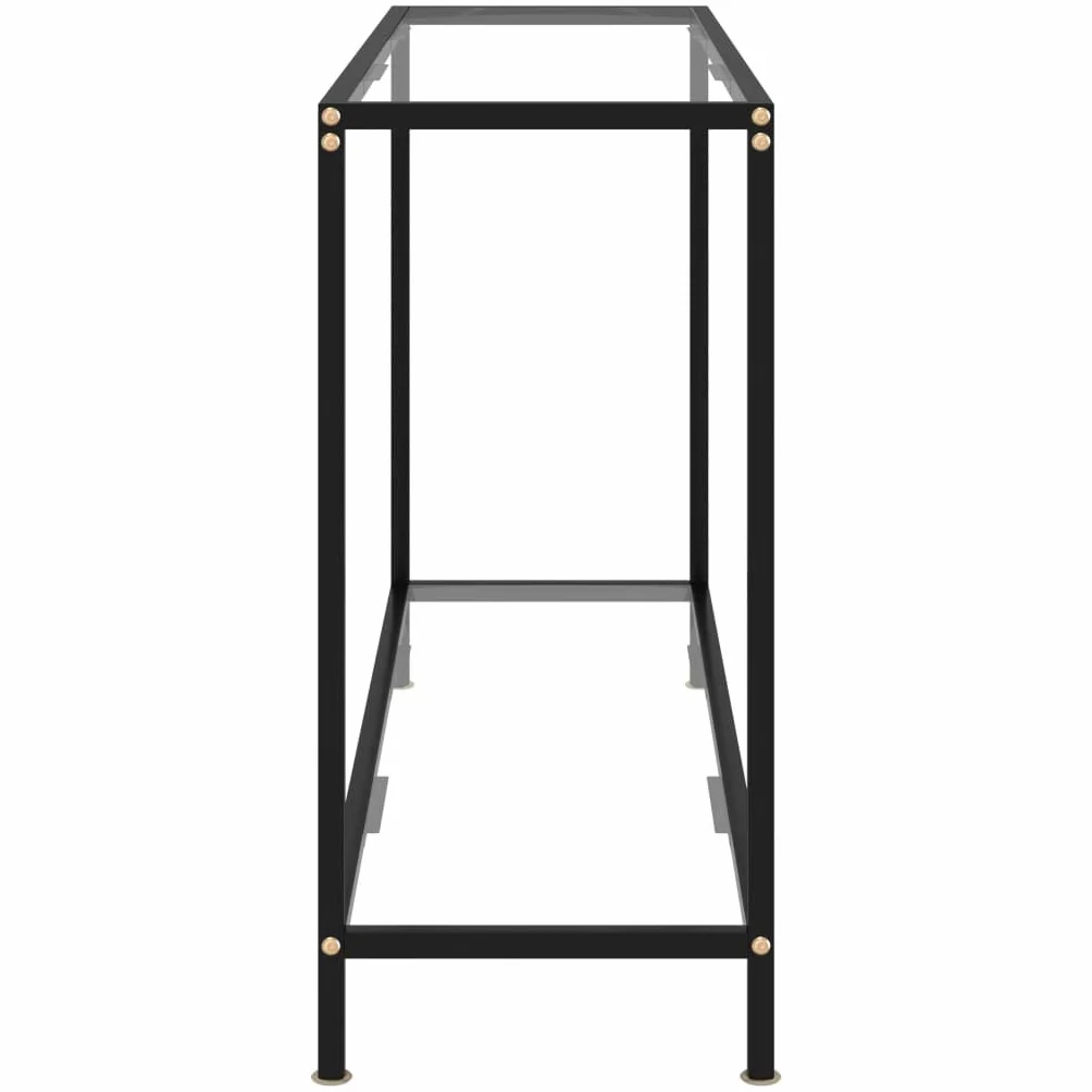 Stół Konsola ze szkła hartowanego 120 x 35 x 75 cm | Stal malowana proszkowo, półka do przechowywania, łatwa do czyszczenia, stabilna konstrukcja