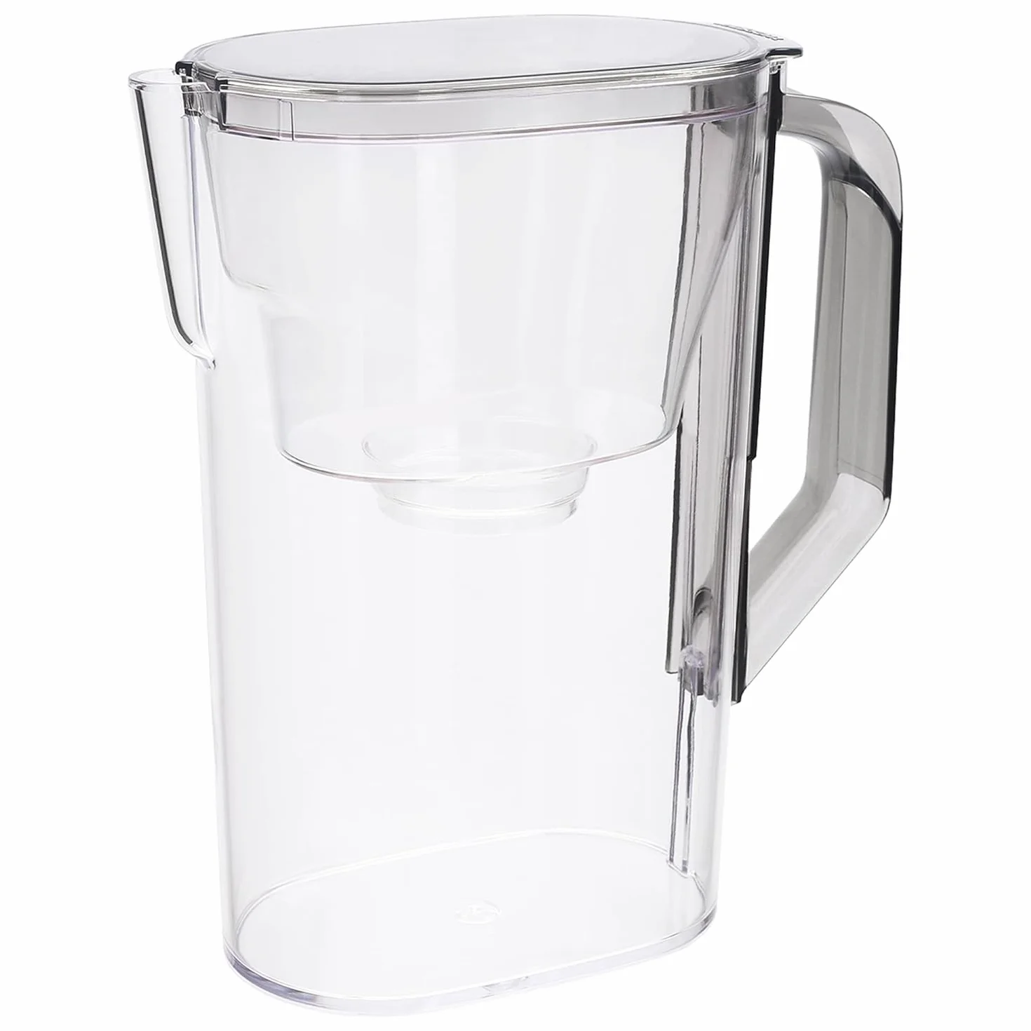 Wessper Dzbanek Filtrujący 2.7 L, Kompatybilny z filtrem Brita Classic na Drzwi Lodówki | Filtr do Wody Redukujący Kamień i Chlor, Filtrowana Woda | Dzbanek Filtrujący – Czarny
