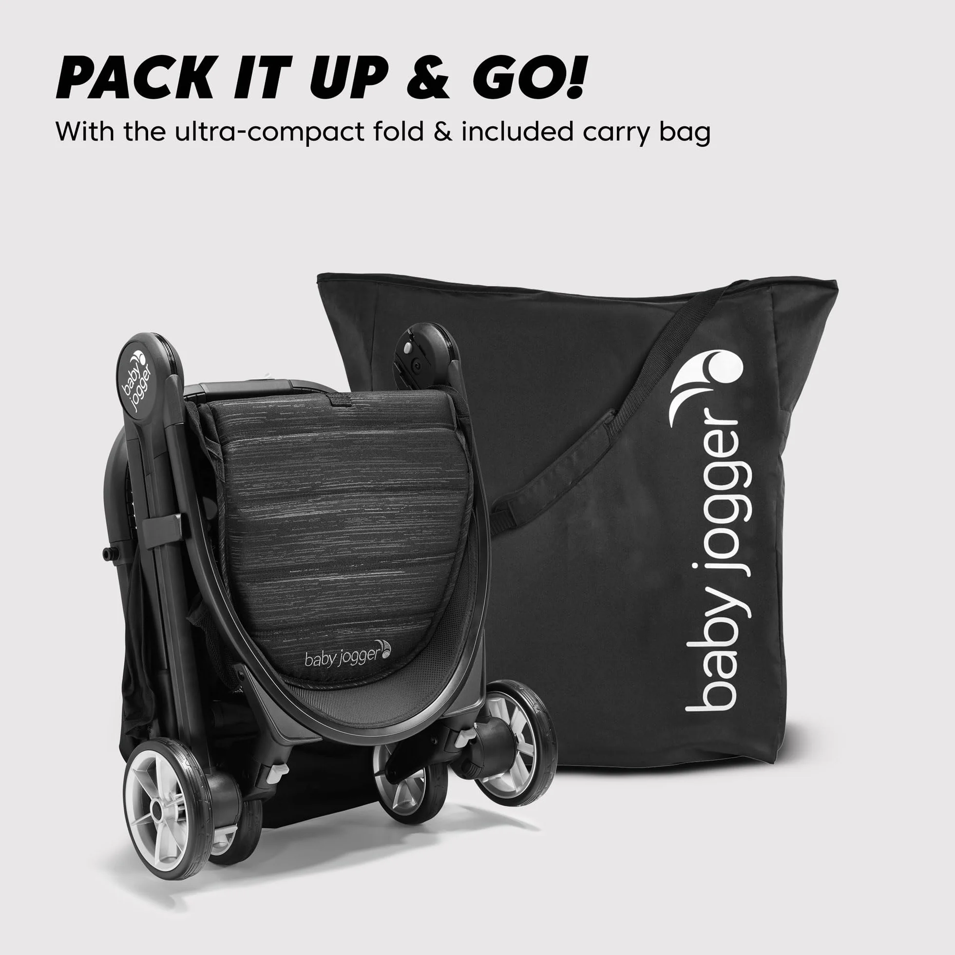 Wózek spacerowy Baby Jogger City Tour 2 Pitch Black Lekki 6,5 kg czarny