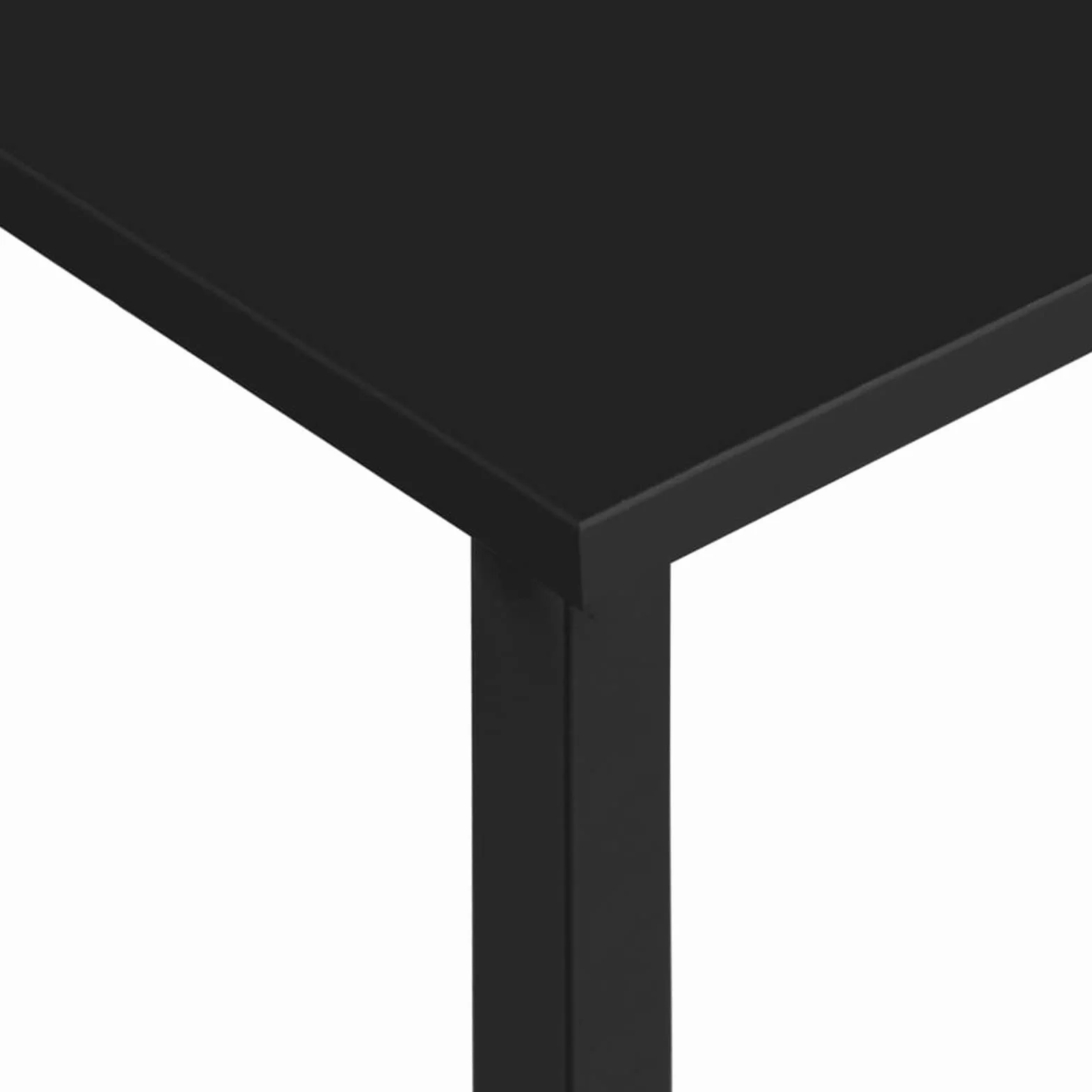 Homgoday Czarne biurko komputerowe 105 x 55 x 72 cm, MDF i metal, meble biurkowe, biurko, biurko komputerowe, biurko zajmujące mało miejsca, stół, biurko, biurko do gier do pokoju dziecięcego