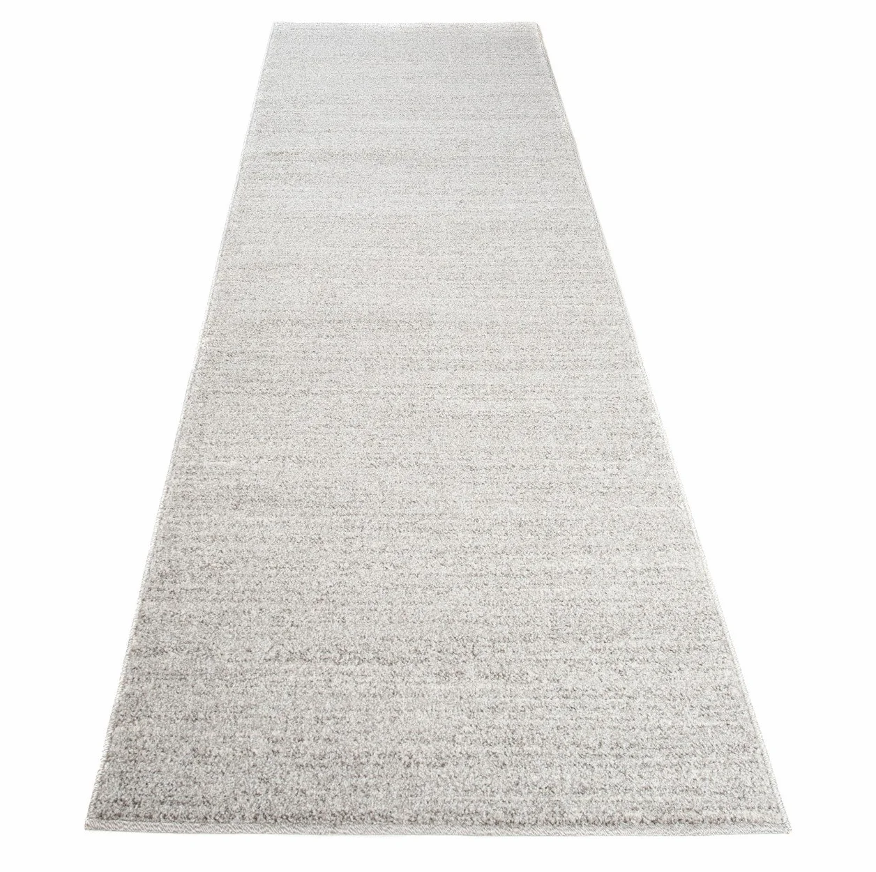 Tapiso Sari chodnik na metry do salonu, sypialni, kuchni, korytarza, mostek na wymiar, szary, szarobrązowy, jednokolorowy, krótkie runo, melanż, 90 x 300 cm