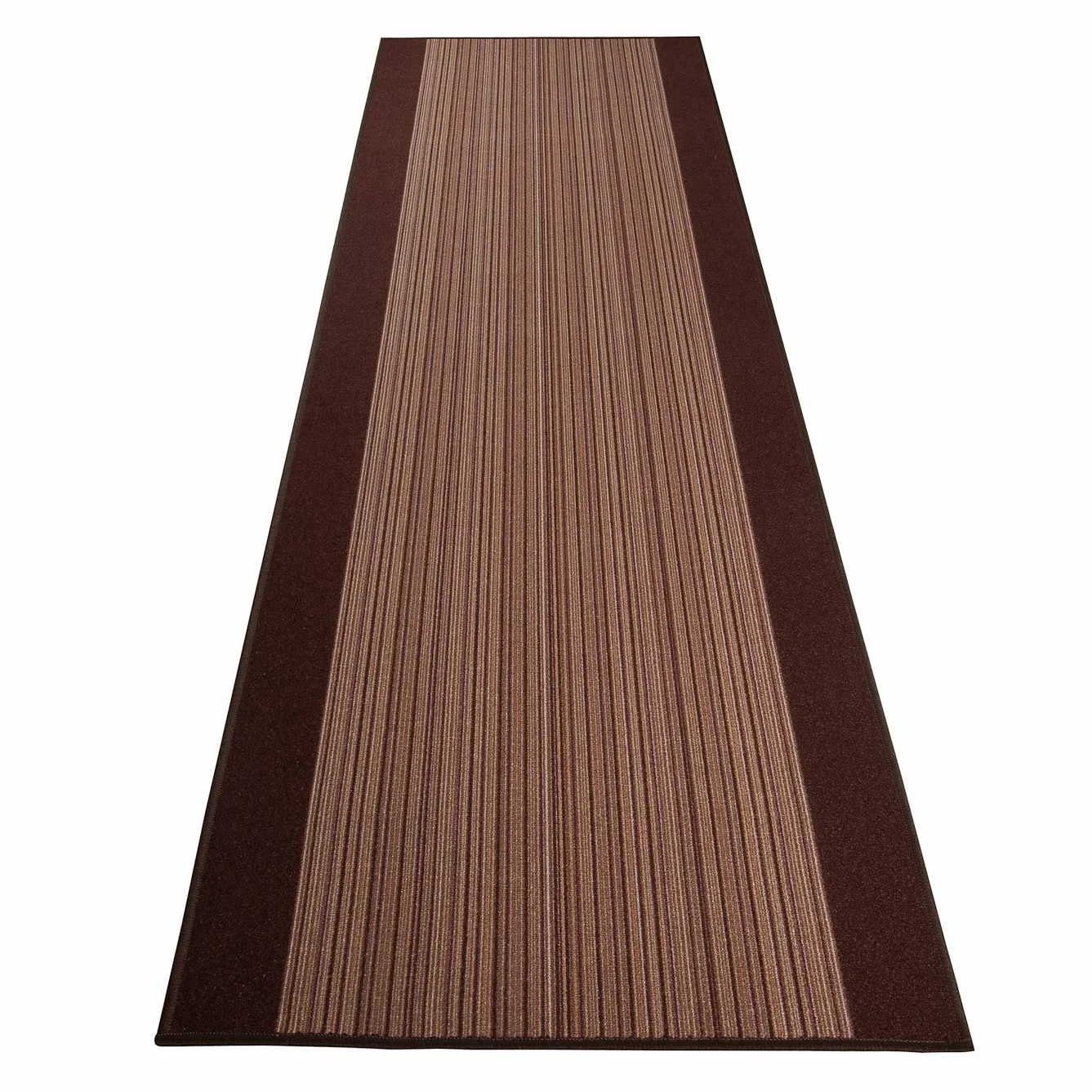 Tapiso Antypoślizgowy dywan, bieżnik na metry, nowoczesny, w paski, brązowy, melanż, do korytarza, salonu, 80 x 1000 cm