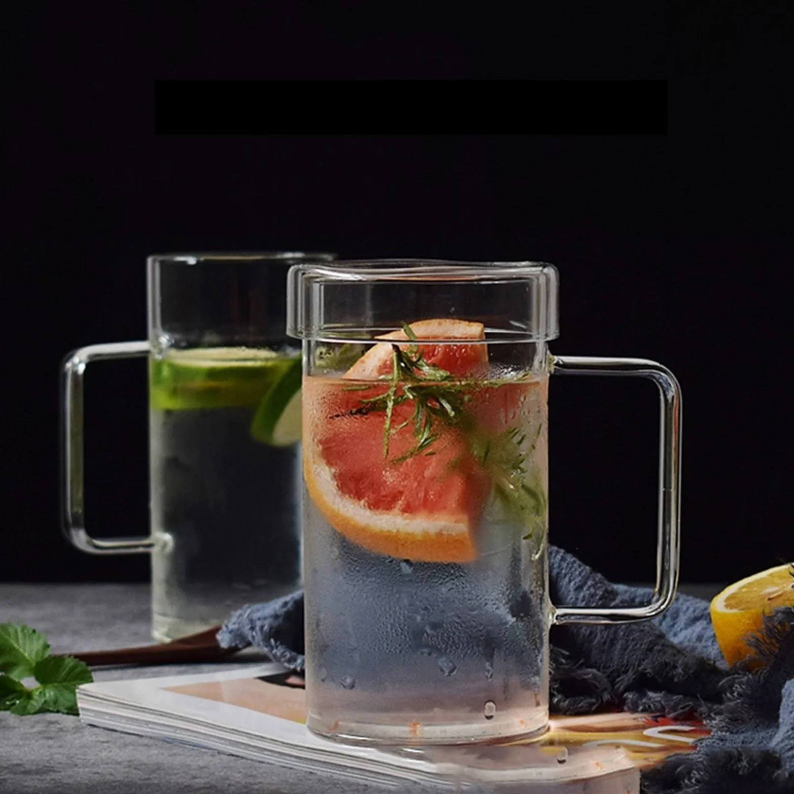 Szklane kubki do kawy Ręcznie robione, odporne na ciepło, przezroczyste szklane kubki do kawy 700 ml, kubek do soku, kubek do wody i piwa, biurowe szklanki do kawy,B