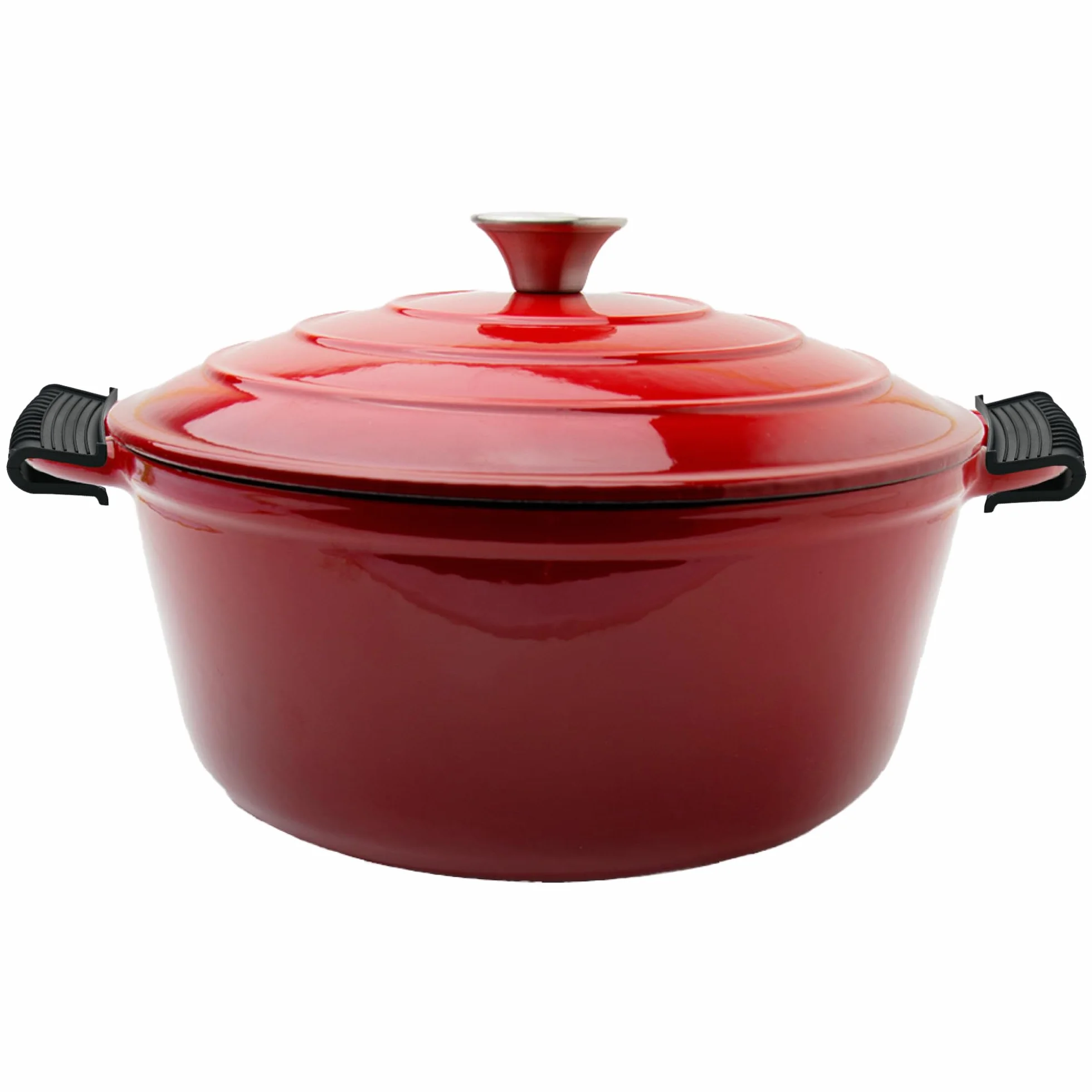 The Better Home Rustykalny żeliwny piec holenderski (5 l) | powlekany emalią Biryani Handi garnek ciężki spód | Handi z pokrywką do gotowania, odporny na rdzę garnek żelazny, naczynia gazowe i