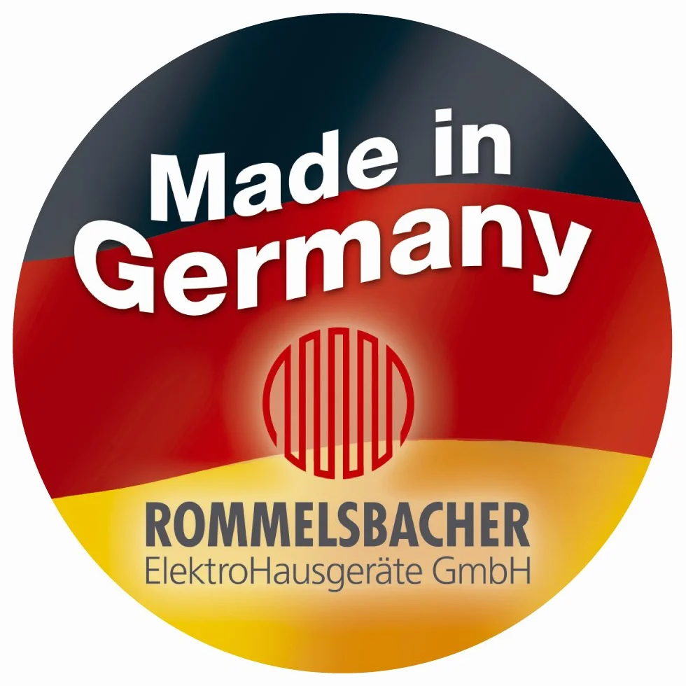 ROMMELSBACHER Podwójna płyta grzewcza THS 2590 – Made in Germany, 2 żeliwne płyty grzewcze 145/180 mm Ø, obudowa emaliowana ogniowo, przełącznik 7-suwowy, regulacja mocy, zabezpieczenie przed