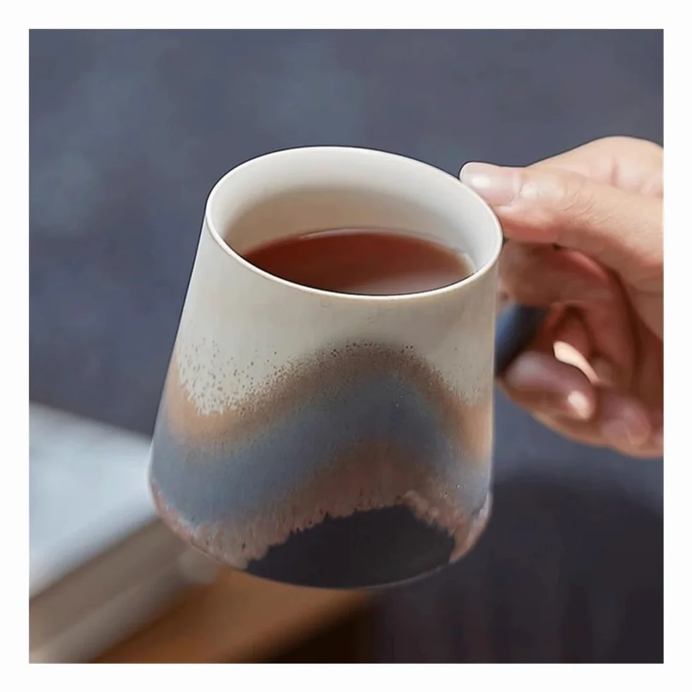 Ceramiczny kubek do kawy Kubki produkowane w piecu, filiżanki do kawy odpowiednie biur i domów Filiżanki kawy