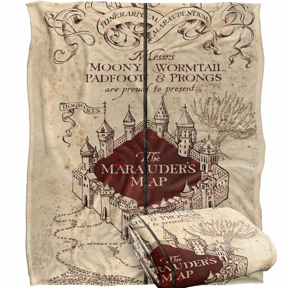 HARRY POTTER Silky Touch super miękki koc narzuta, 152 x 127 cm