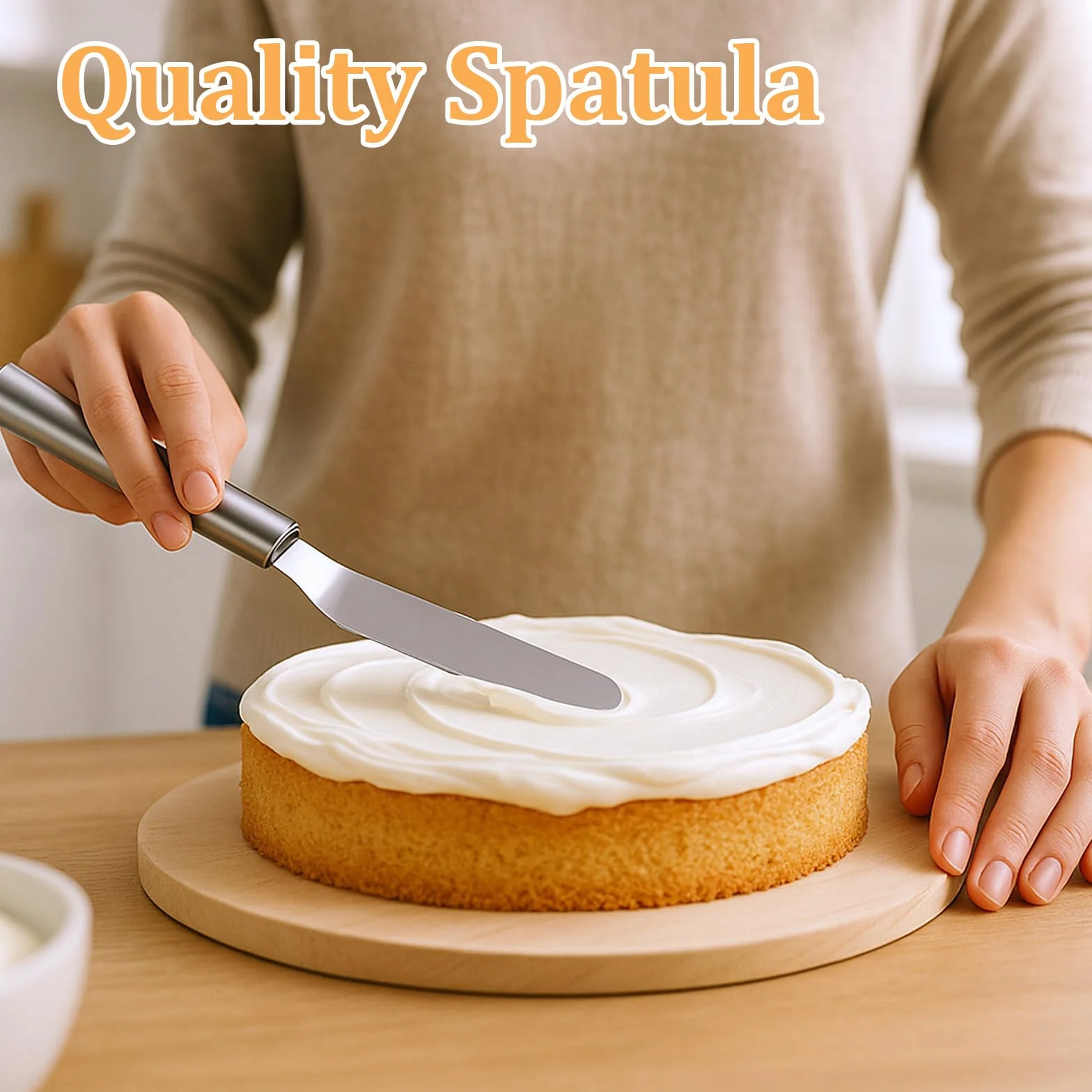 2 sztuki noży do tortów, szpachelki do tortów, stal nierdzewna, do wygładzania tortów, do pieczenia, rozprowadzania i dekorowania tortów