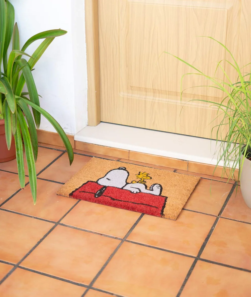 Grupa Erik Mata kokosowa wycieraczka Peanuts Snoopy, mata zatrzymująca brud 40x60 cm