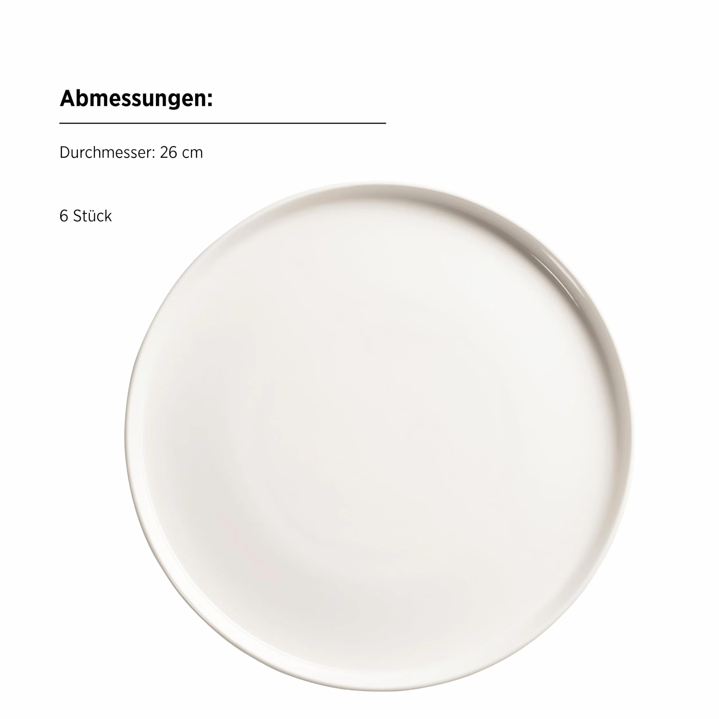 MÄSER, Seria Sita, zestaw talerzy dla 6 osób, naczynia do jadalni z białej porcelany, proste, elgeant, porcelana, białe