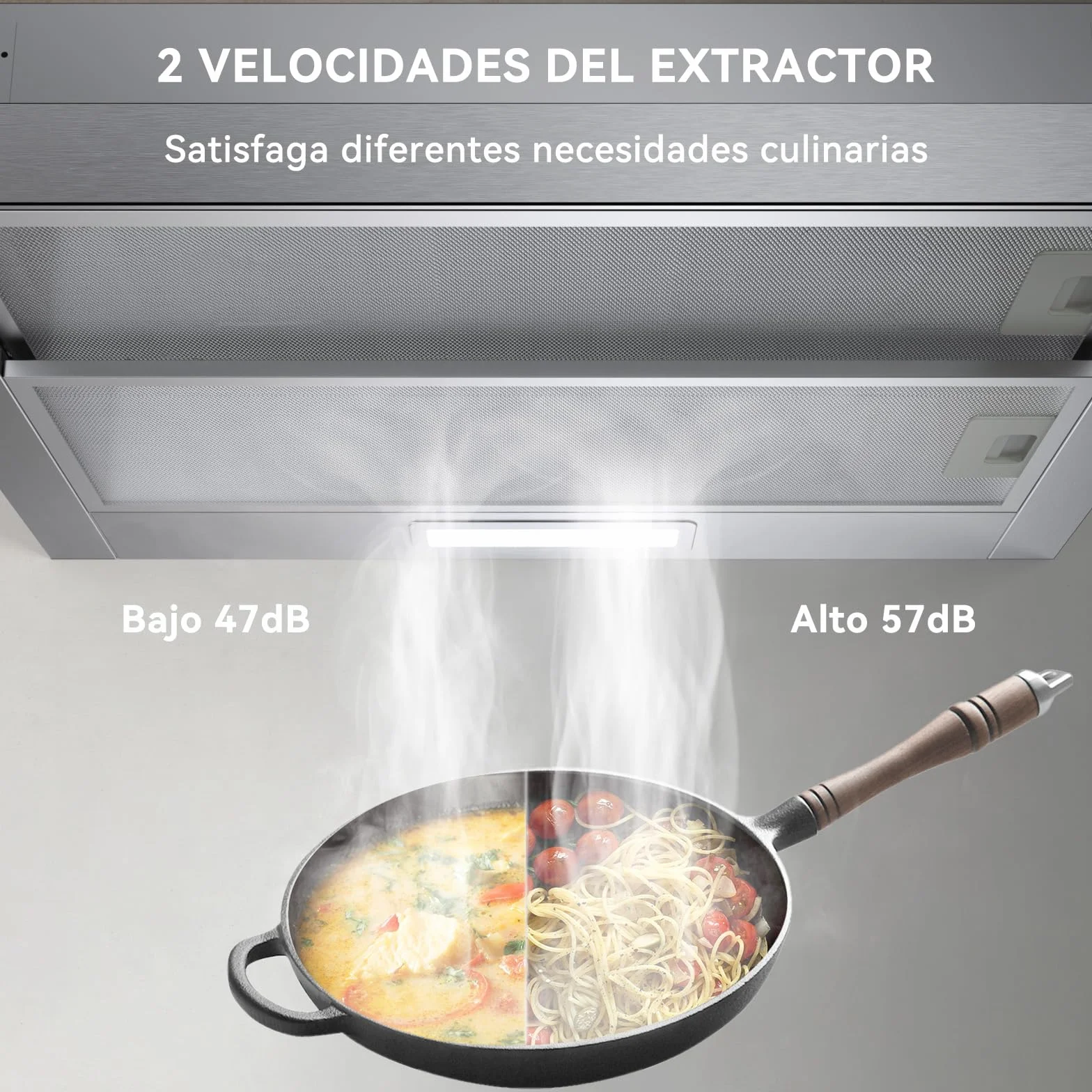 Hermitlux Okap kuchenny 60 cm, płaski okap wywiewany/obieg powietrza z filtrem z węglem aktywnym, strumień powietrza 360 m³/h, oświetlenie LED, 65 dB