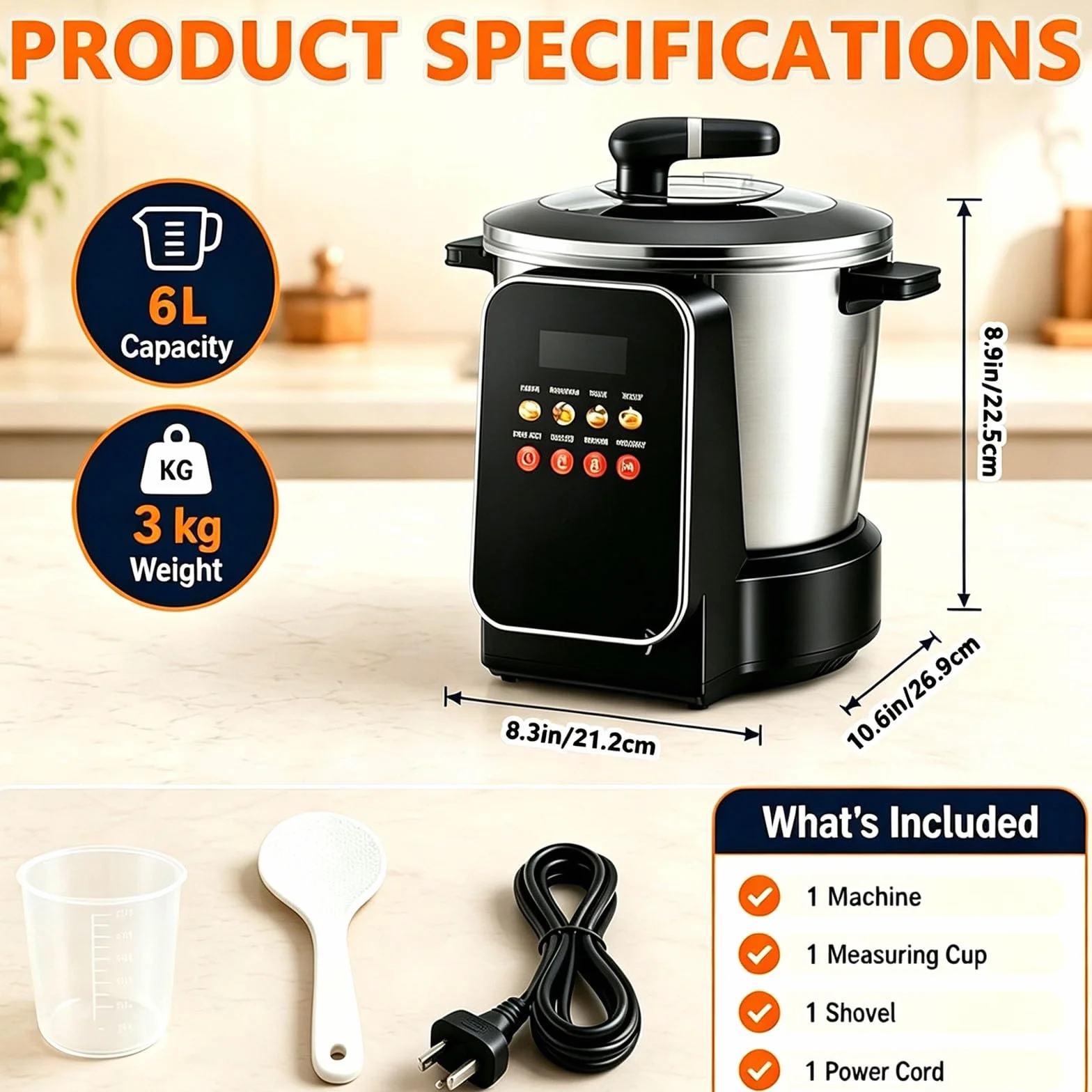 Automatyczny przyrząd do robienia jaskółek do Fufu, Pounded Yam, Bank | Maszyna do ubijania ignamu ze stali nierdzewnej o mocy 900 W, 6-litrowa maszyna do produkcji Fufu Yam Pounder