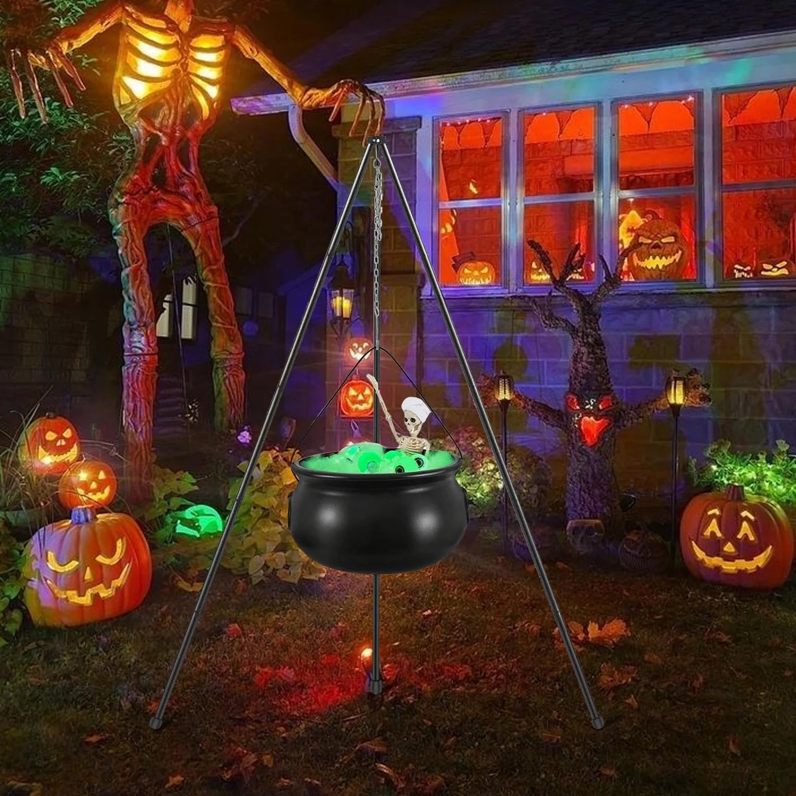 Wiedzmin Kocio? Du?y Zewn?trz | Halloweenowy Kocio? Wied?my do Dekoracji Ogrodu | Dekoracje ?wi?teczne Do Strasznego Domu Zewn?trz Do Wn?trz Ganku Trawnik Wej?cie ?cie?ka Impreza