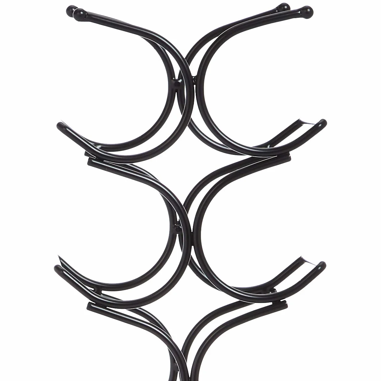 Amazon Basics - Regał na wino na 12 butelek, czarny, 24,9 x 16 x 67,8 cm