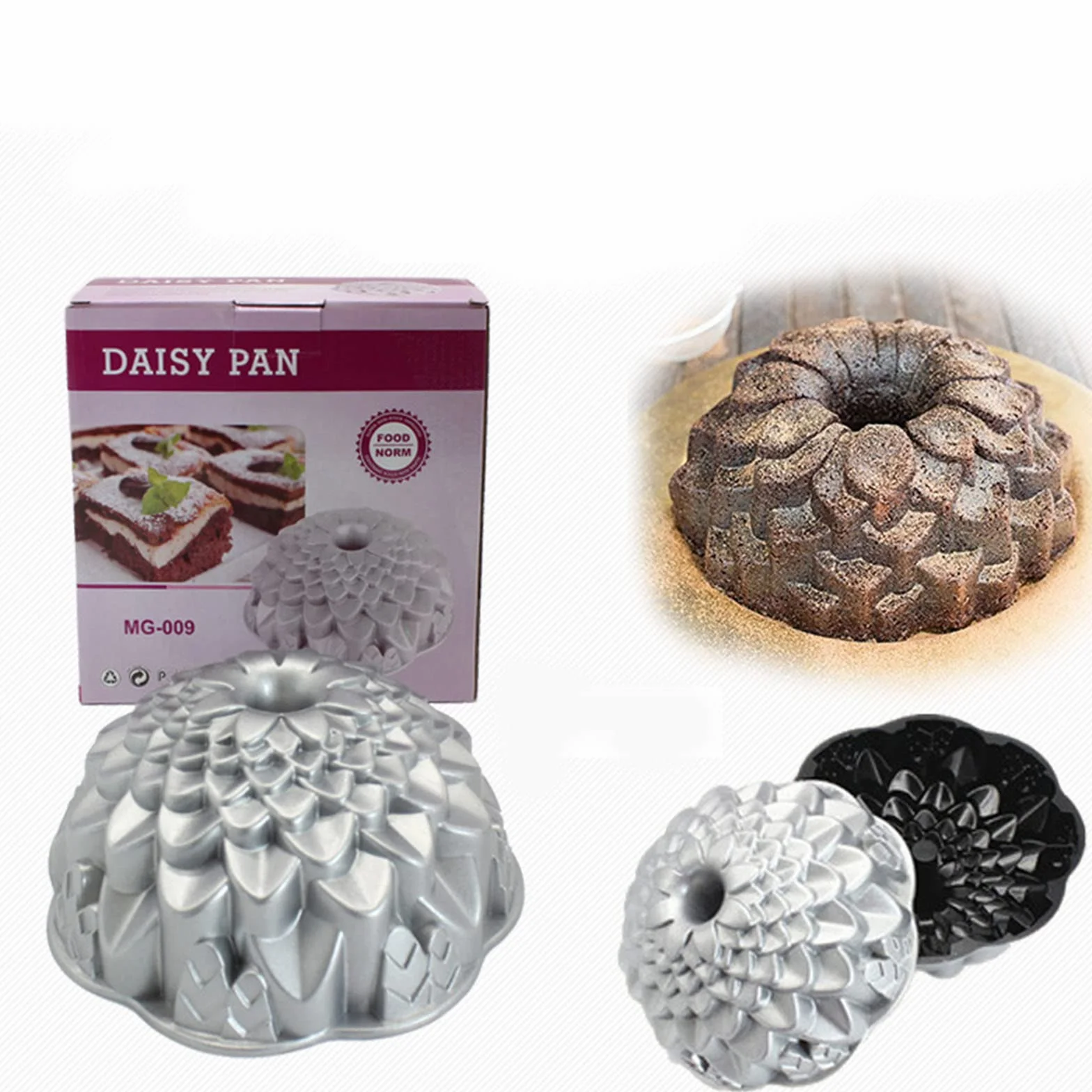 Odlewana aluminiowa blacha z karbowaną rurką powłoka nieprzywierająca do łatwego uwalniania pieczenia nieprzywierająca patelnia do patelni kuchennych do pieczenia