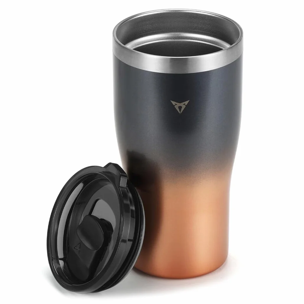 Kubek termiczny 550 ml ze stali nierdzewnej z logo CUPRA szary Seat 6H1069604A