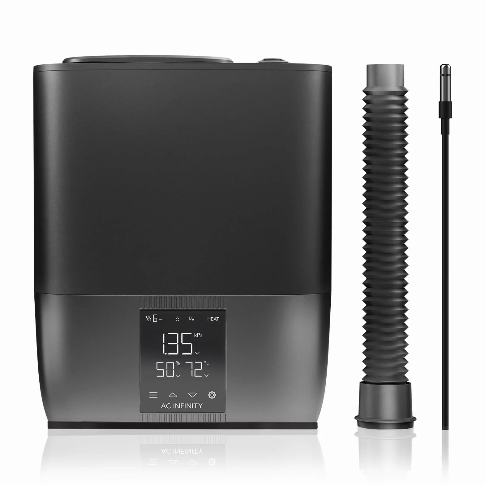 AC Infinity CLOUDFORGE T5, nawilżacz do roślin z ciepłą mgiełką, 9 l, z 10-stopniowym sterowaniem wilgotności VPD, parownik ciepła/zimna, do wszystkich klimatów, ciągłe oczyszczanie wody, wysuwany wąż
