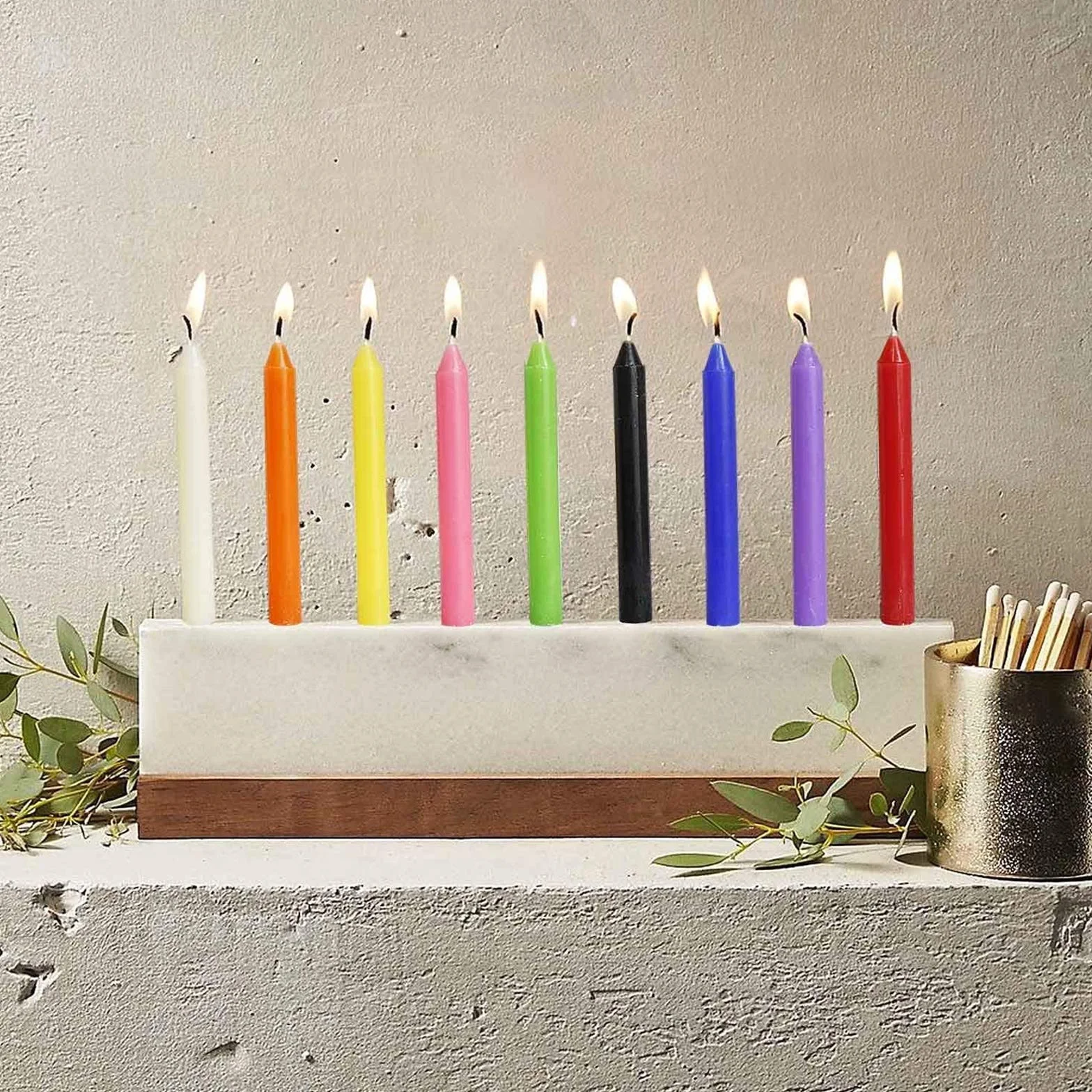 Candle 100 małych świec Dripless, świece do chimes, magii, społeczności, na urodziny, bankiet, rytuały, dekoracja imprezowa (10 kolorów), z wypalaniem bez pozostawiania śladów
